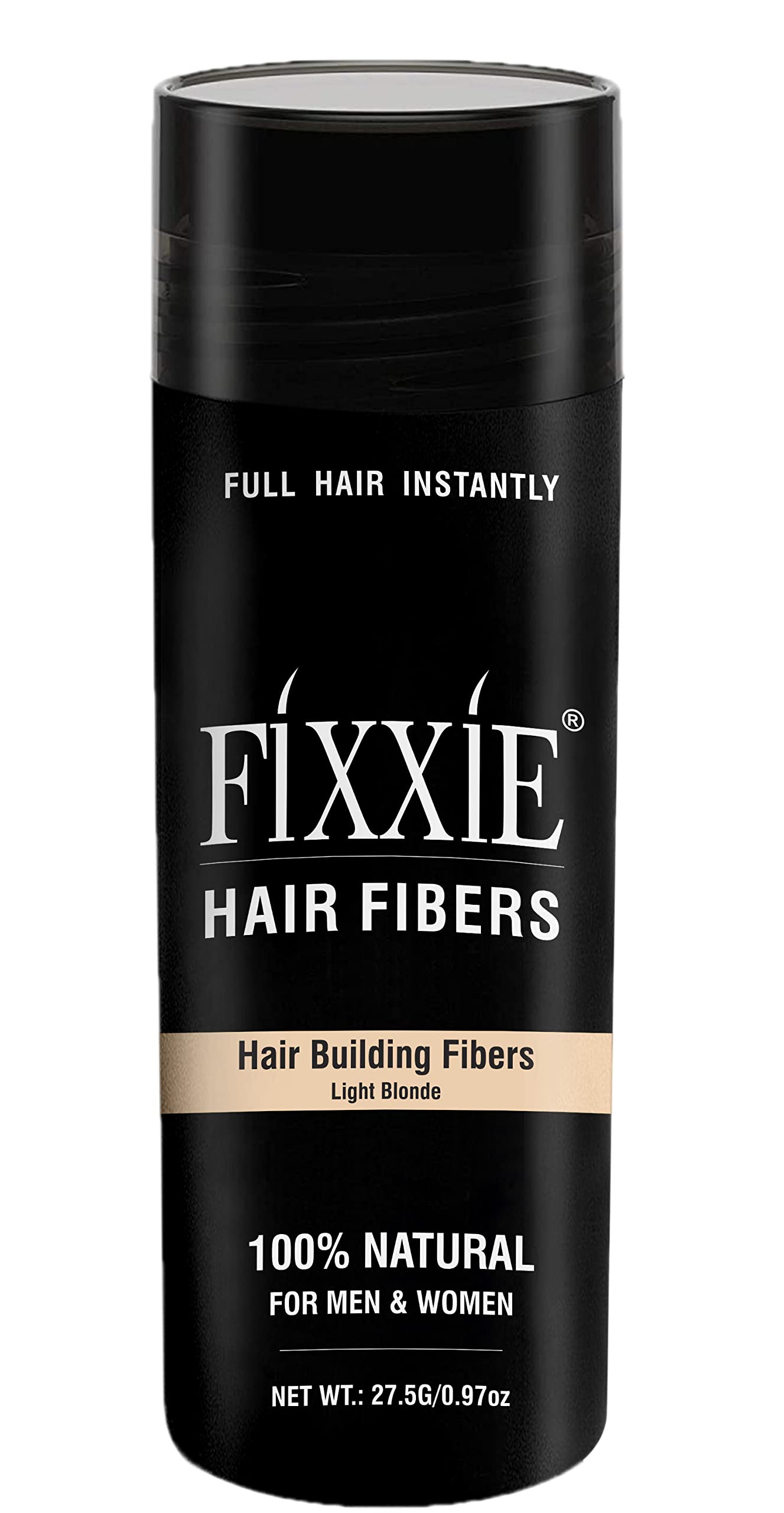 FIXXIE Hair Fibres LIGHT BLONDE for Thinning Hair 27.5g Bottle, Hair Fibre Concealer for Hair Loss for Men and Women, Naturally Thicker Looking Hair