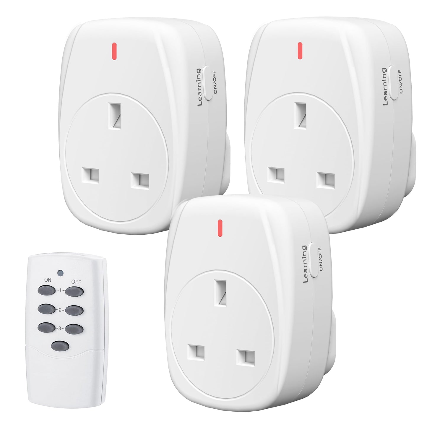 HBN Wireless Remote Control Plug Sockets, 13A/3120W Remotely Control Socket for Christmas Light,Wireless Remotes Light Switch with 30m/100ft Operating