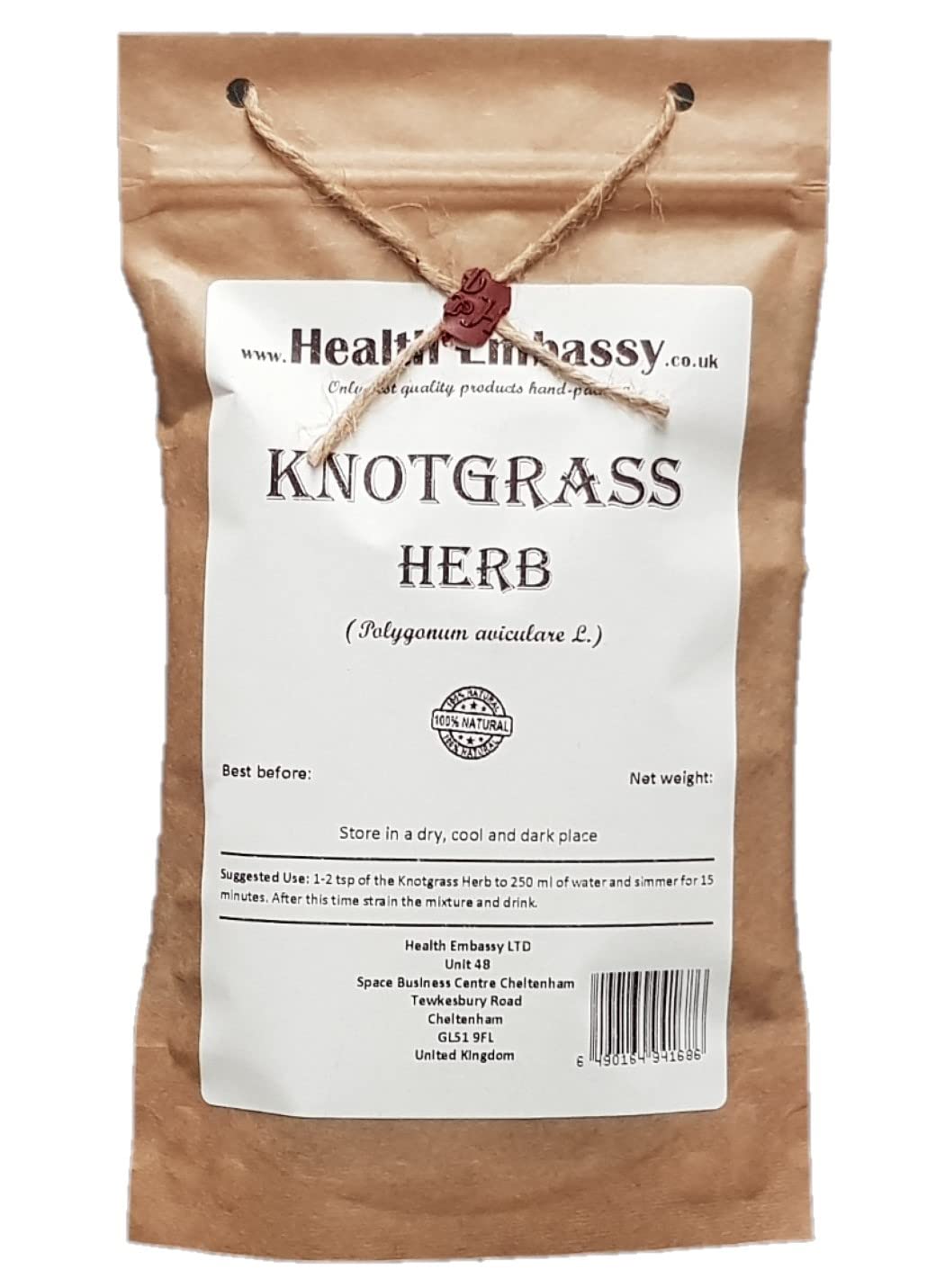 Health Embassy Knotgrass Herb (Polygonum Aviculare Herba), 100g