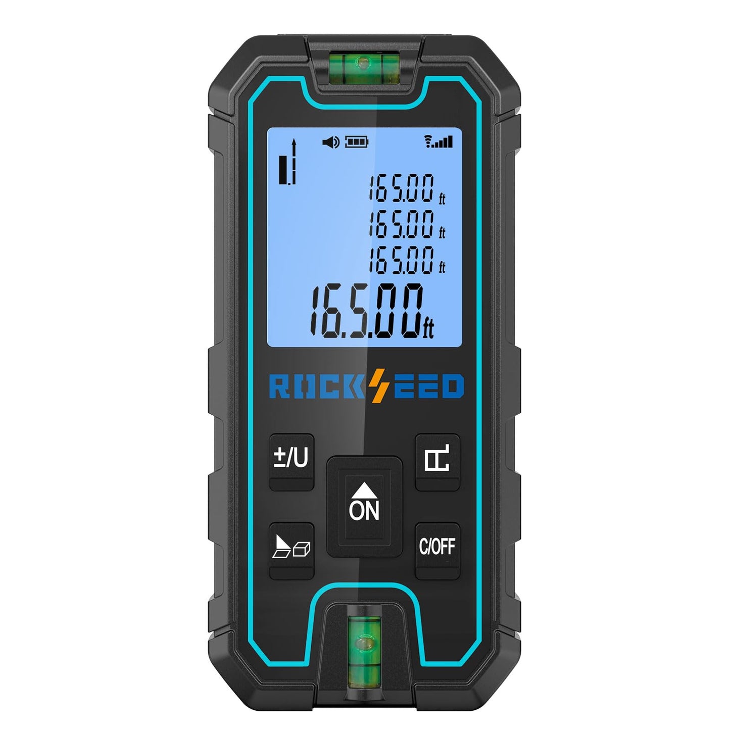 Laser Measure 100M, RockSeed Portable Accurate Laser Distance Meter, Digital Distance Measurement Tool with 2 Bubble Levels, Laser Distance Measure