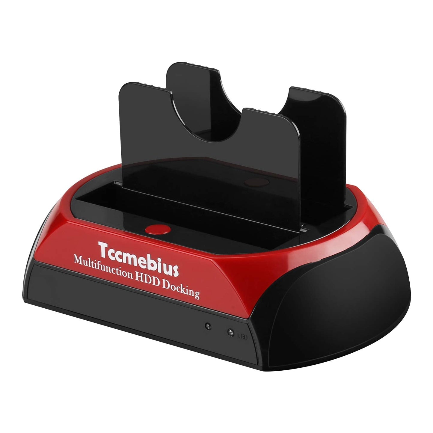 Tccmebius USB 2.0 Hard Drive Docking Station, TCC-S867-UK USB 2.0 to 2.5 3.5 Inch SATA IDE Dual Slots Reader External Enclosure, for 2.5" 3.5" IDE