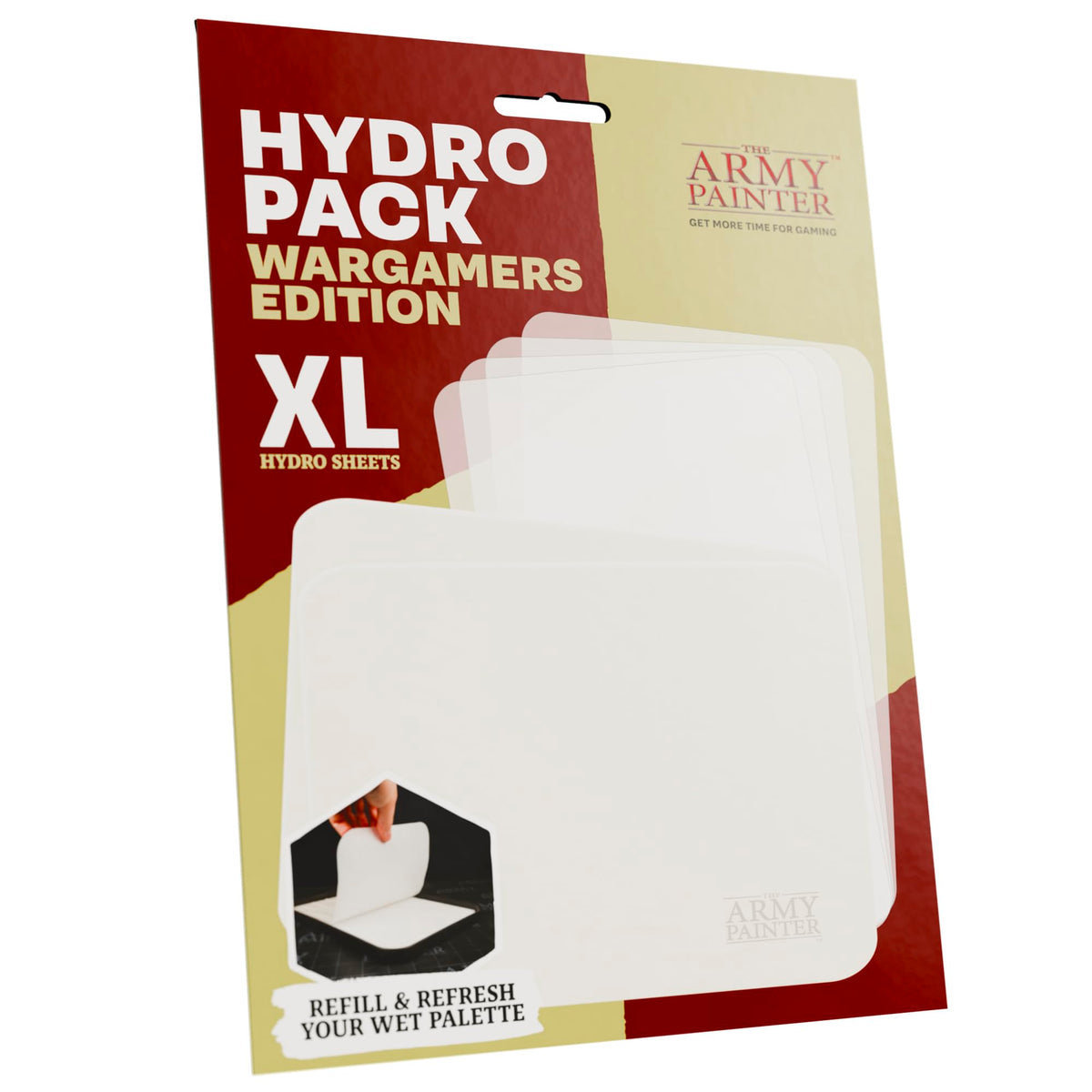 The Army Painter, Hydro Pack, Wet Palette Wargamers Edition XL Refill, 50 Hydro Sheets and 2 Hydro Foams, For miniature and model painting
