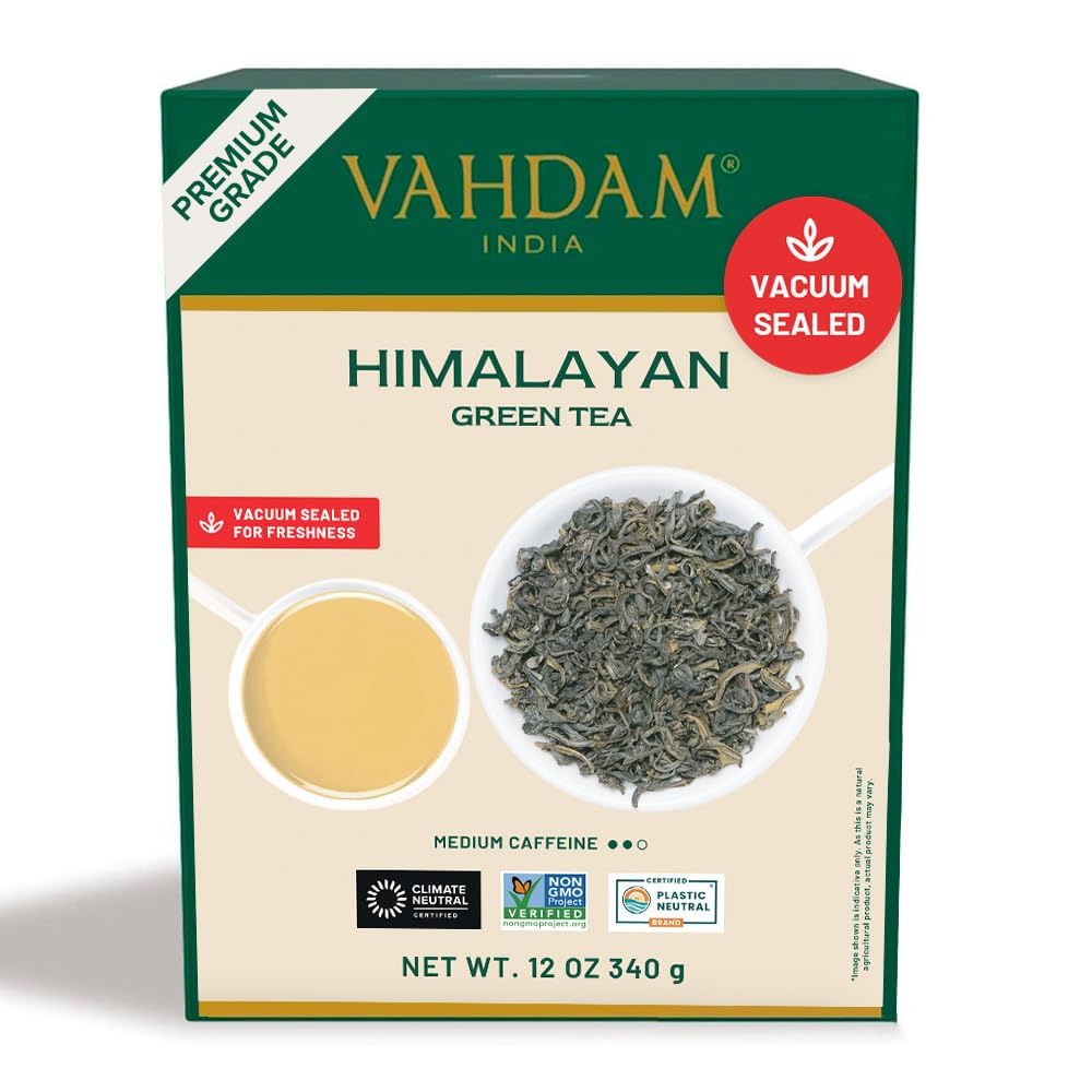 VAHDAM, Green Tea Leaves From Himalayas 340g (170+ Cups) High Elevation Grown Green Tea Leaves From Himalayas | Pure Unblended Single Origin Green