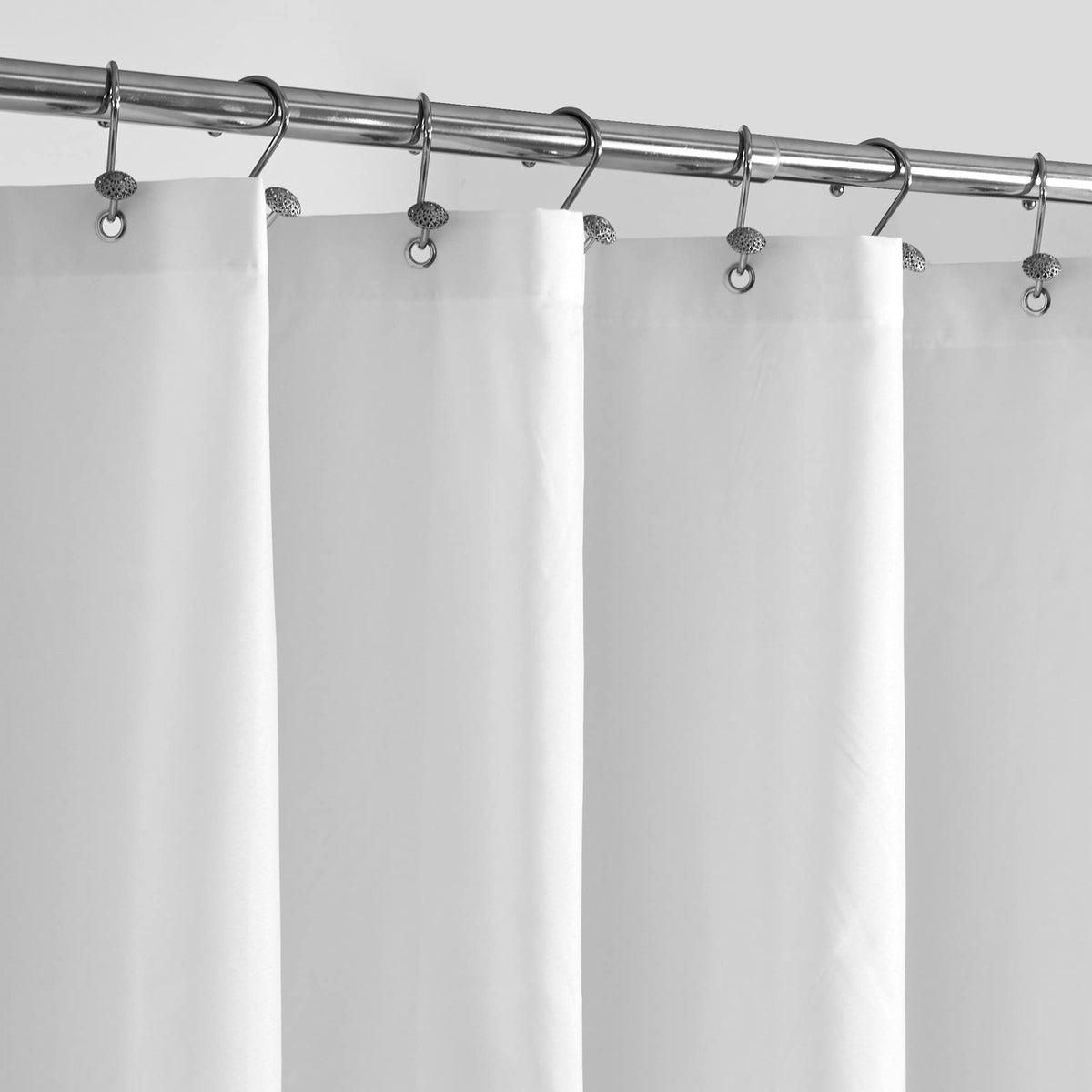 ALYVIA SPRING Long Fabric Shower Curtain Liner Waterproof - 72" x 80", Soft & Lightweight Long Shower Curtain with Magnets, Machine Washable - 72x80,