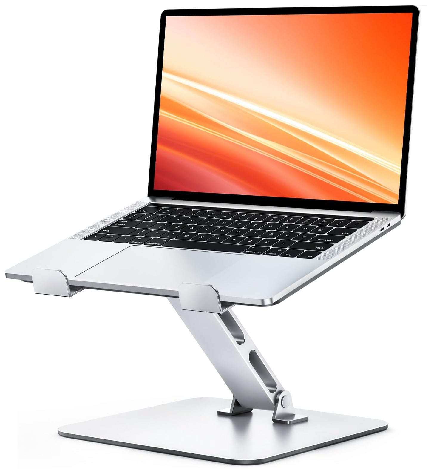 CIRYCASE Laptop Stand for Desk, Ergonomic Foldable Laptop Riser Holder Mount with Adjustable Height, Ventilated Aluminum Portable Computer Projector