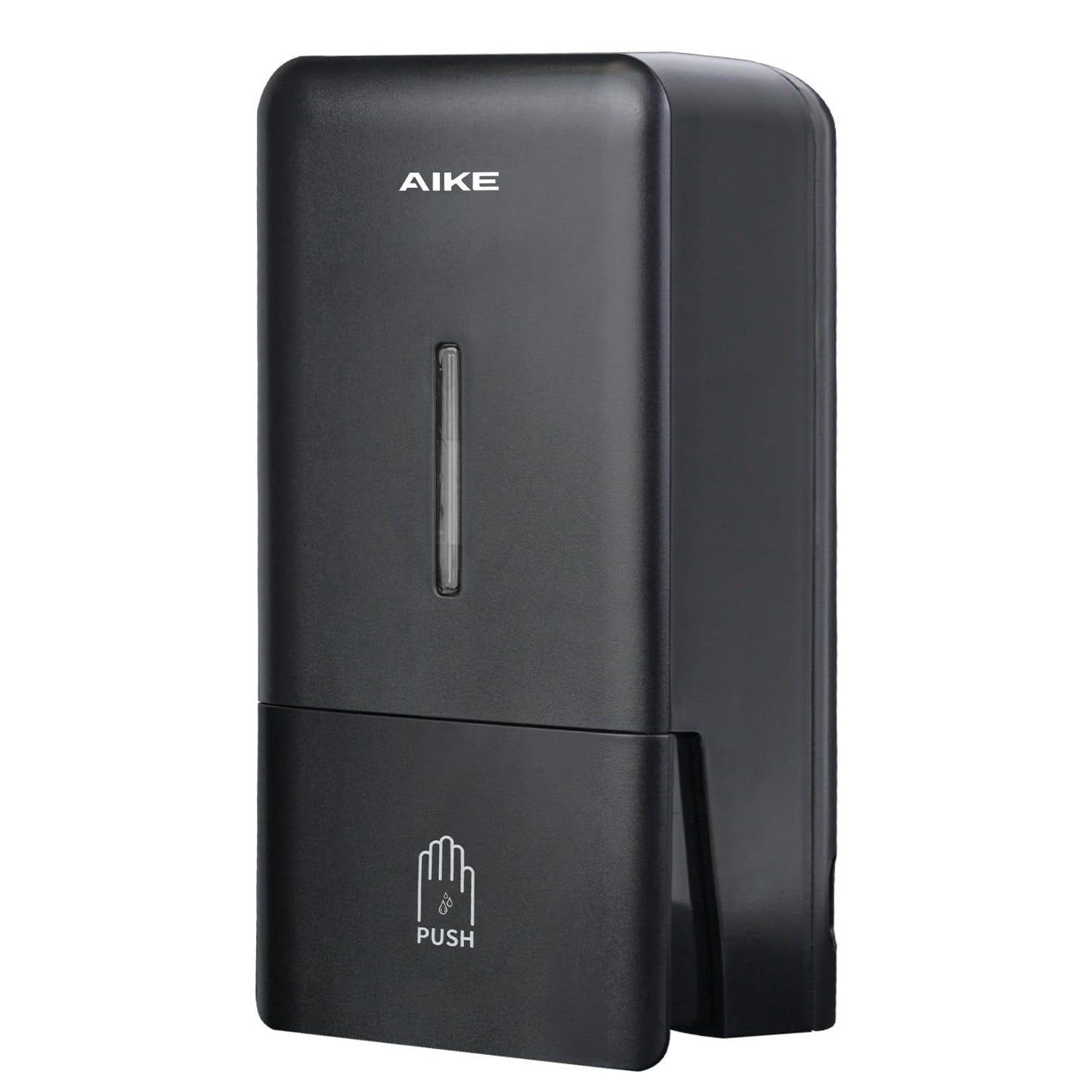 AIKE AK1006 800ML Wall Mounted Soap Dispenser, Plastic Manual Hand Soap Dispenser, Liquid Soap Dispenser for Public Usage, Black
