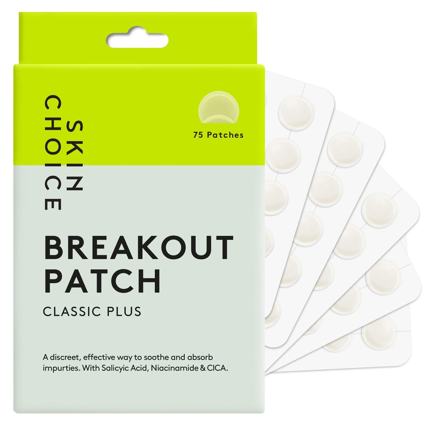 SKIN CHOICE Pimple Patches Salicylic Acid & Niacinamide (Pack of 75) Breakout Spot Patches, Hydrocolloid Acne Patch, Spot Treatment Blemish Stickers