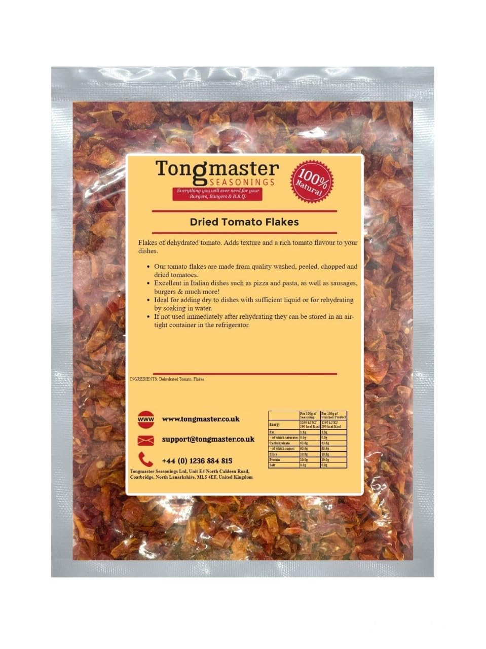 Tomato Dried Flakes Dehydrated 1kg (Washed, Peeled , Chopped Dried Tomatoes)