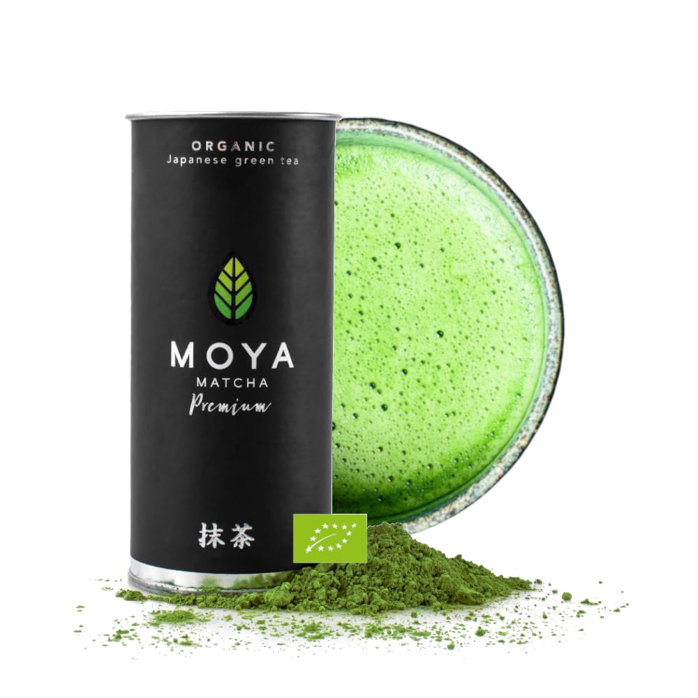 Moya Matcha Organic Tea Green Powder | 30g Premium Ceremonial Grade (I) | Grown & Harvested in Uji, Japan | Perfect for the Traditional Japanese Tea