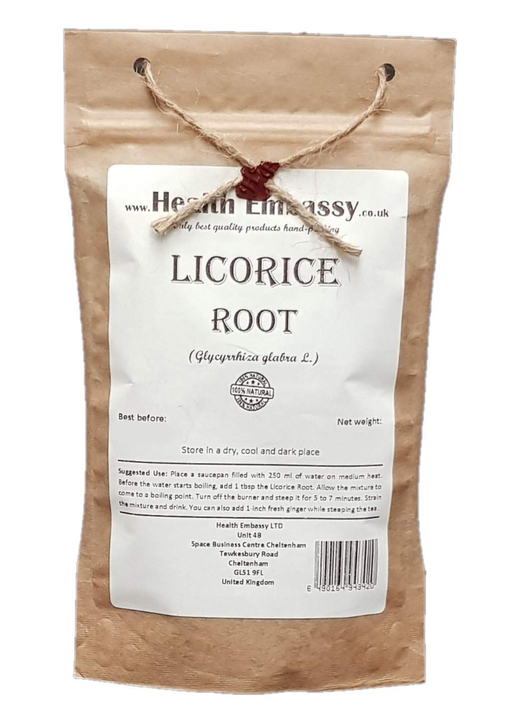 Health Embassy Licorice Root (Glycyrrhiza glabra L) (100g)