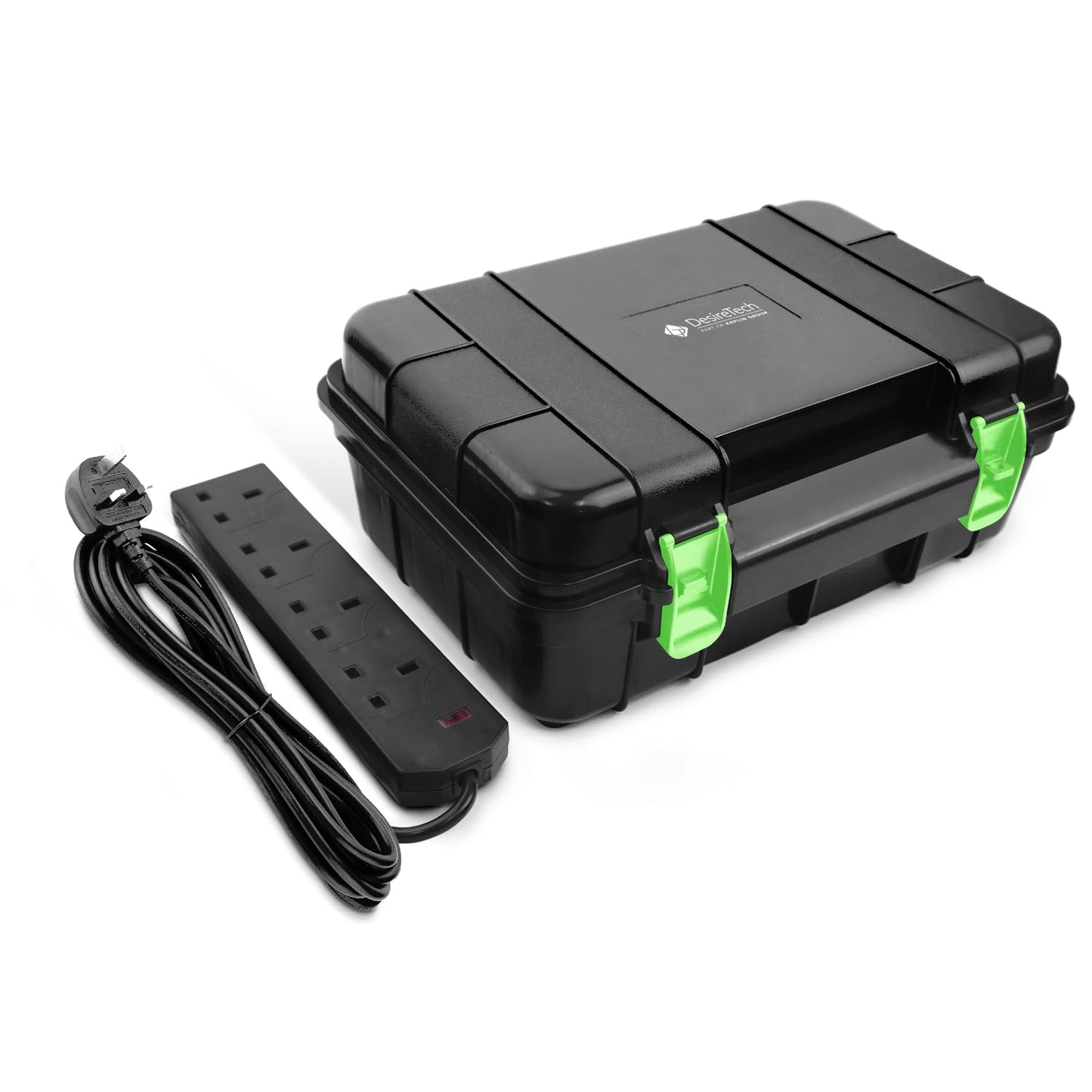 Desiretech Weatherproof Outdoor Electric Box with 4 Gang 10m Extension Lead ? IP54 Rated, Heavy-Duty Power Supply for Garden Tools, Christmas Lights,