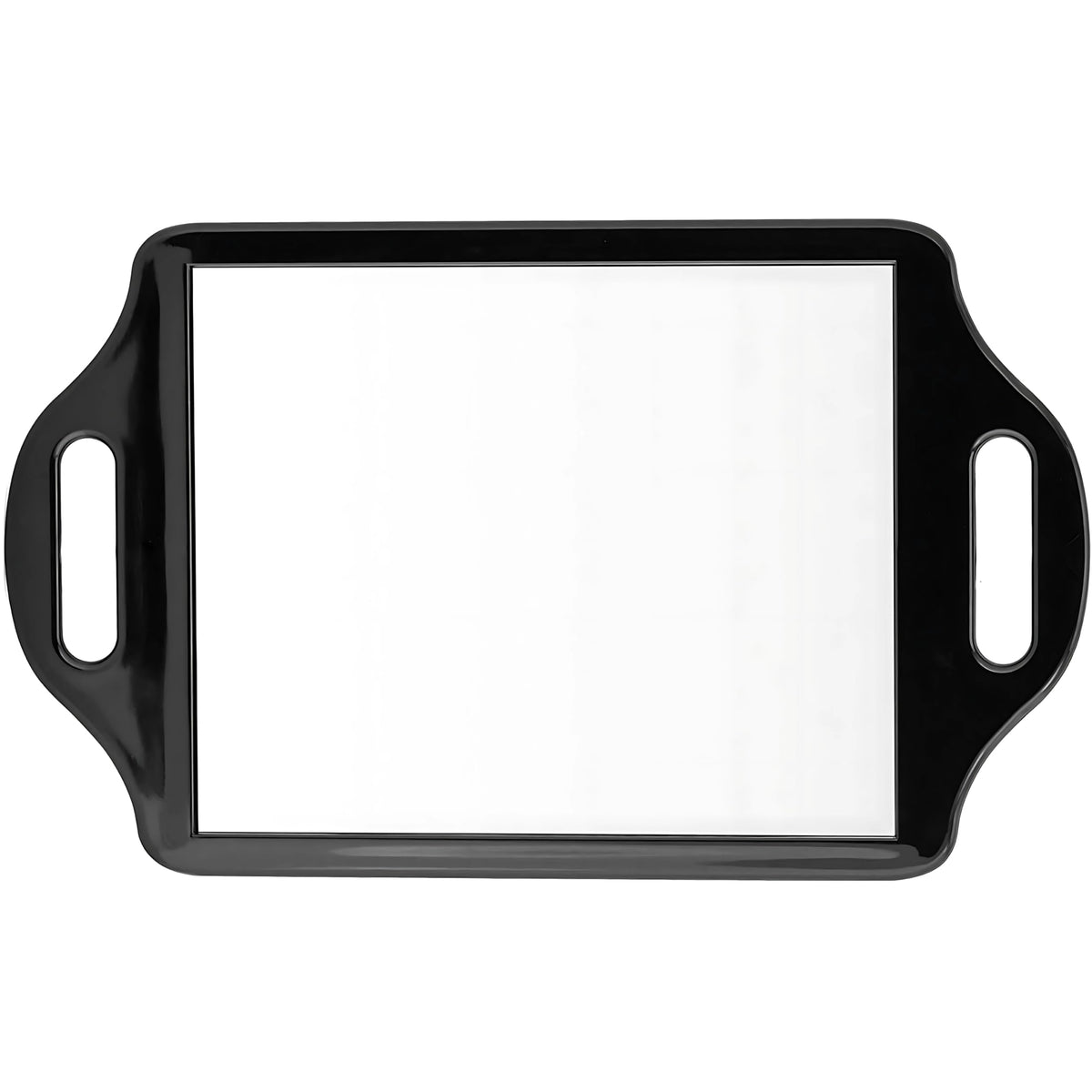 X-Large Barber Handheld Mirror with Twin Comfy Handles - Big & Long Back of Head Self Cut Mirror For Men's Haircut, Beauty Salon and Professional