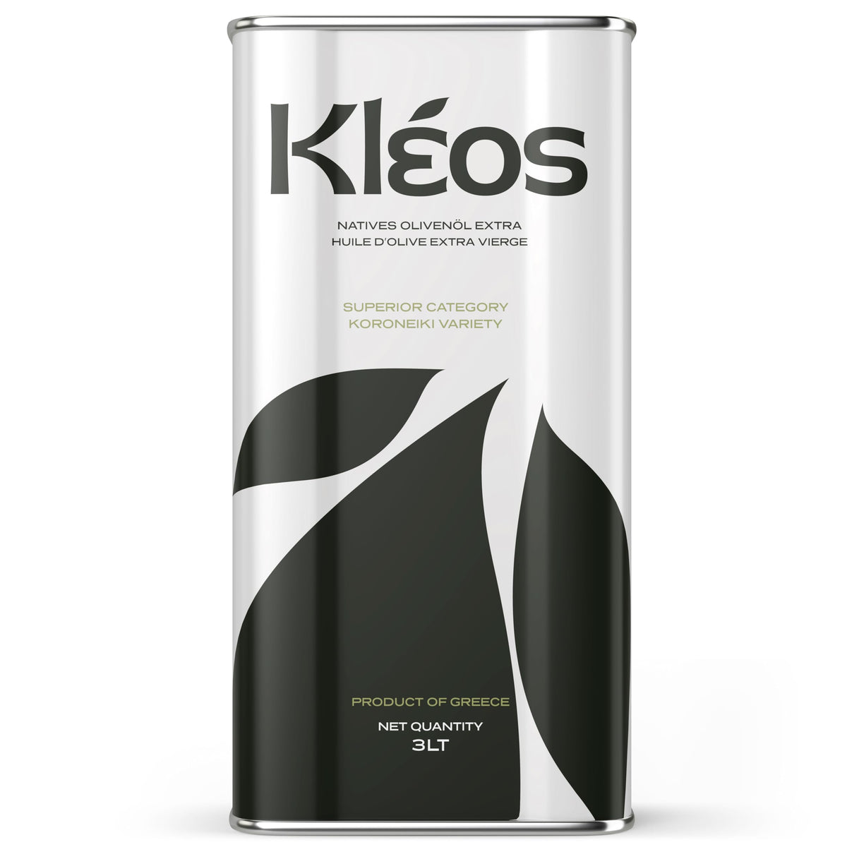 Kleos Extra Virgin Olive Oil 3 Liter - New Harvest 2024/2025 - Cold-Pressed Greek Olive Oil from Koroneiki Olives - Premium Quality
