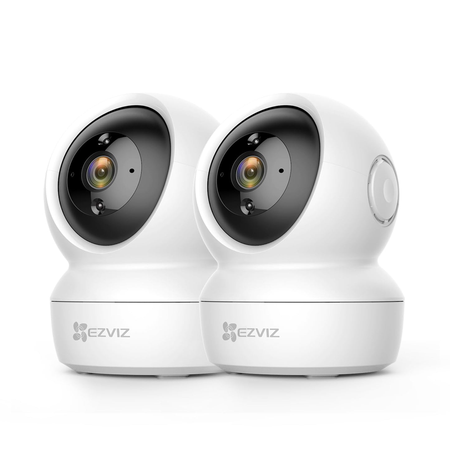 EZVIZ 2 Pack Indoor Security Cameras Wired Wifi CCTV with App, 1080P, Pet Camera, Baby Monitor, Auto Tracking, Motion Detection, 10M IR Night Vision,
