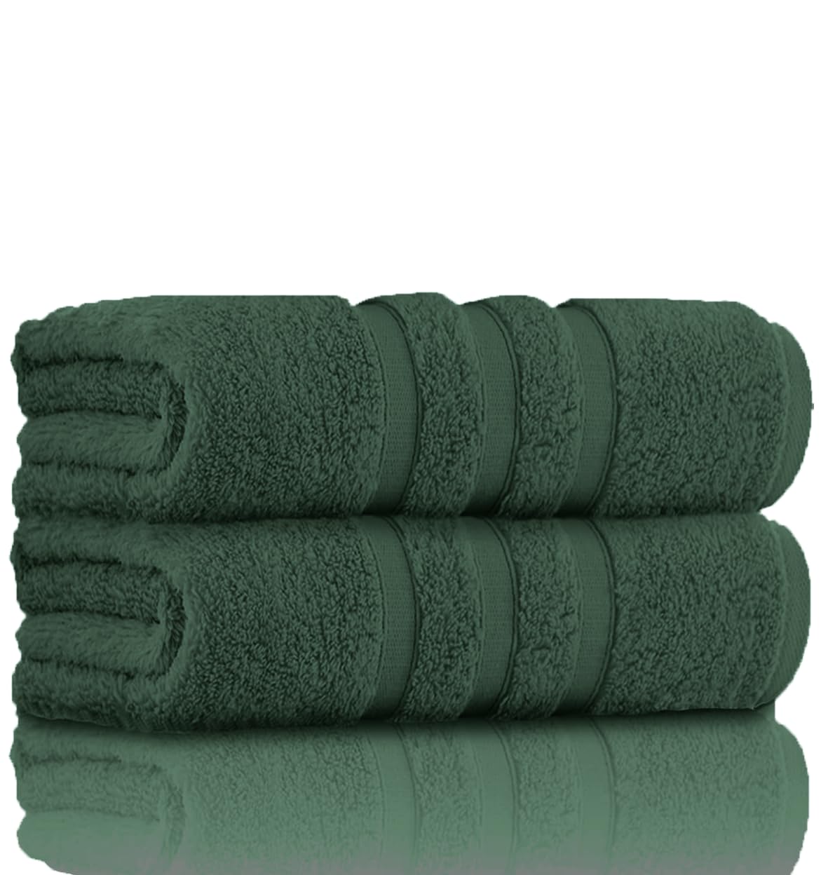 GC GAVENO CAVAILIA Ultra Soft Bath Towel Large - 550 GSM Ringspun Cotton Towels Set - Highly Absorbent Set of 2 Bath Towels - Washable, Dark Green