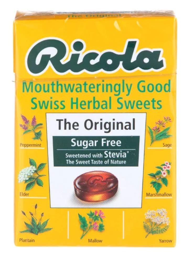 Ricola Original Sugar Free Swiss Herb Drops 45 g (Pack of 10)