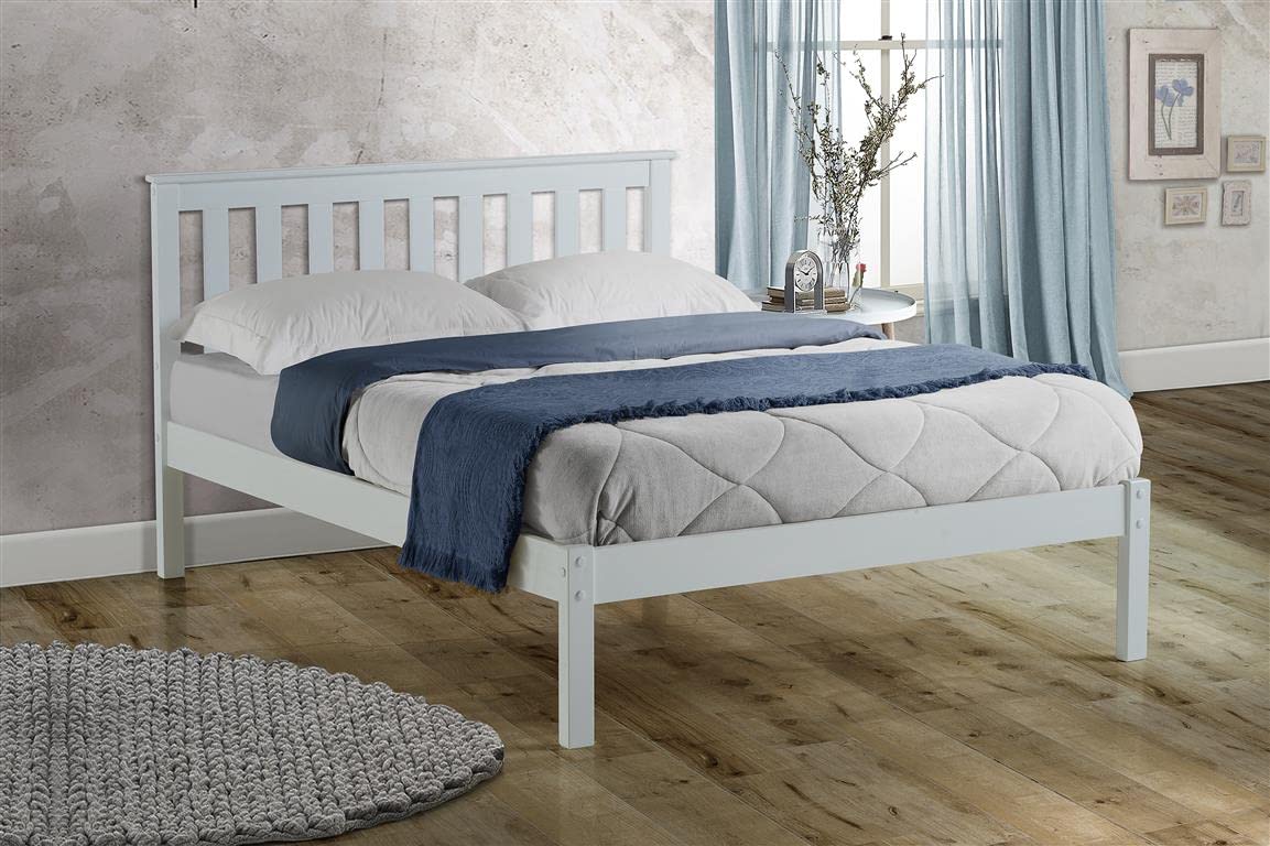 Birlea Denver Low End Bed, Wood, White, King