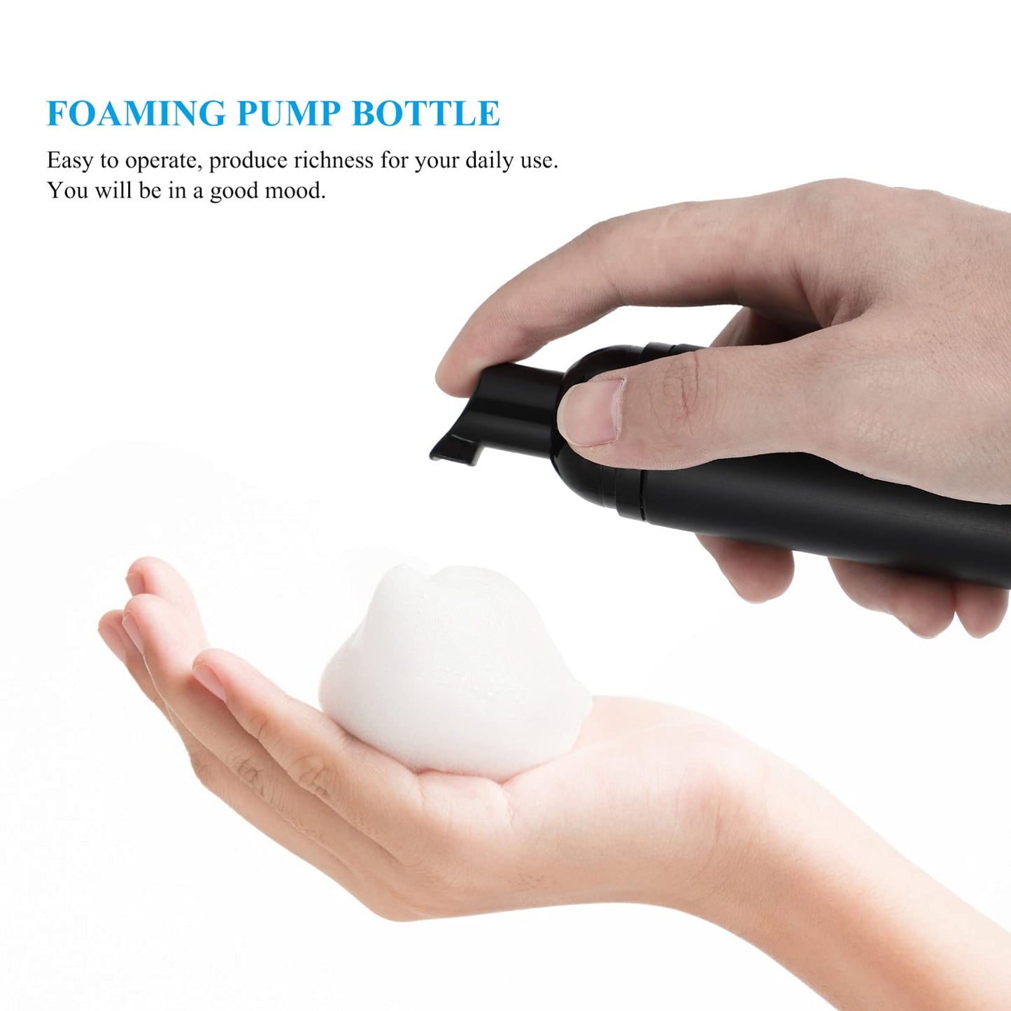 FRCOLOR Travel Foaming Bottle Dispenser 4.7Oz Spill-Proof Pump for Lash Foam Cleanser Soap with Stable Base for Home Camping Party Use