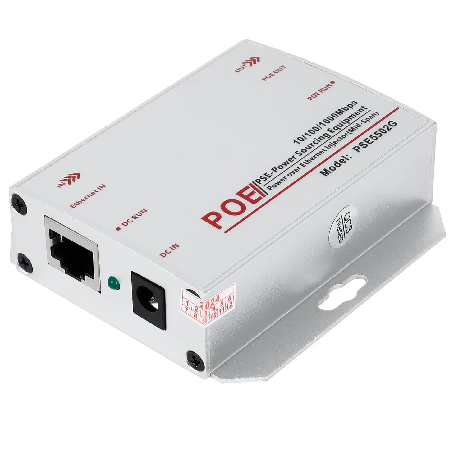 REVODATA Gigabit Industrial 30W PoE+ Injector, Convert Low Voltage DC 12-48V Input to 48V PoE Output, IEEE802.3af/at, DIN-Rail & Wall Mount Injector