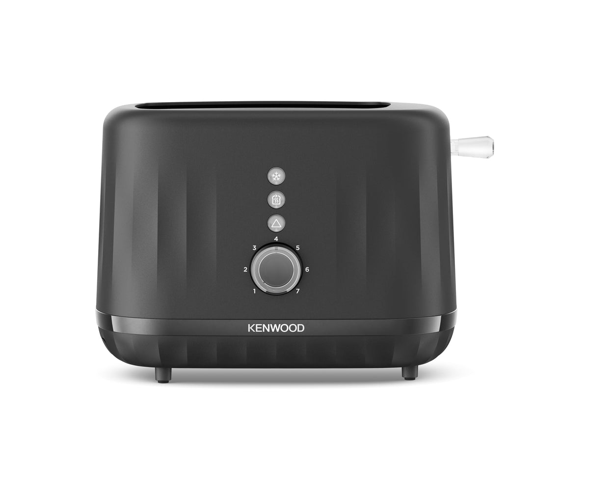 Kenwood Ripple Toaster TCP06.000BK, 2 Slot Toaster with 7 Browning Settings, Reheat, Defrost and Cancel Functions, Pull Crumb Tray, Cord Storage,