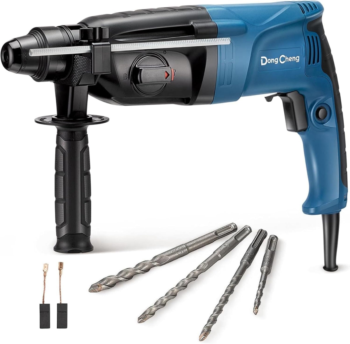 DongCheng 1 Inch SDS-PLUS 6.7AMP Corded Rotary Hammer Drill for Concrete/Masonry with 4pcs SDS Plus Drill Bits