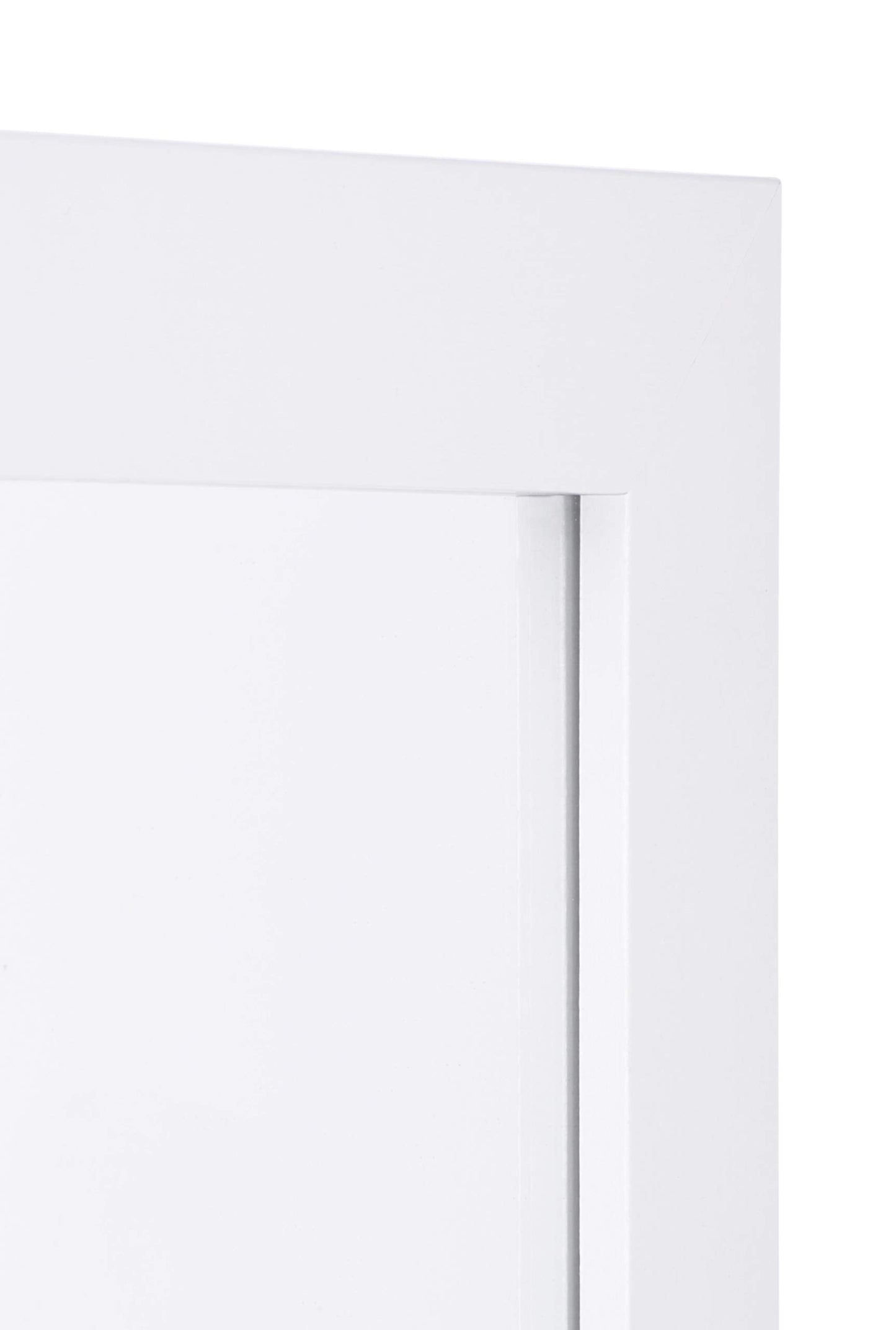 Home Selections Full Length Wooden Wall Mounted Mirror - White - 35x110cm