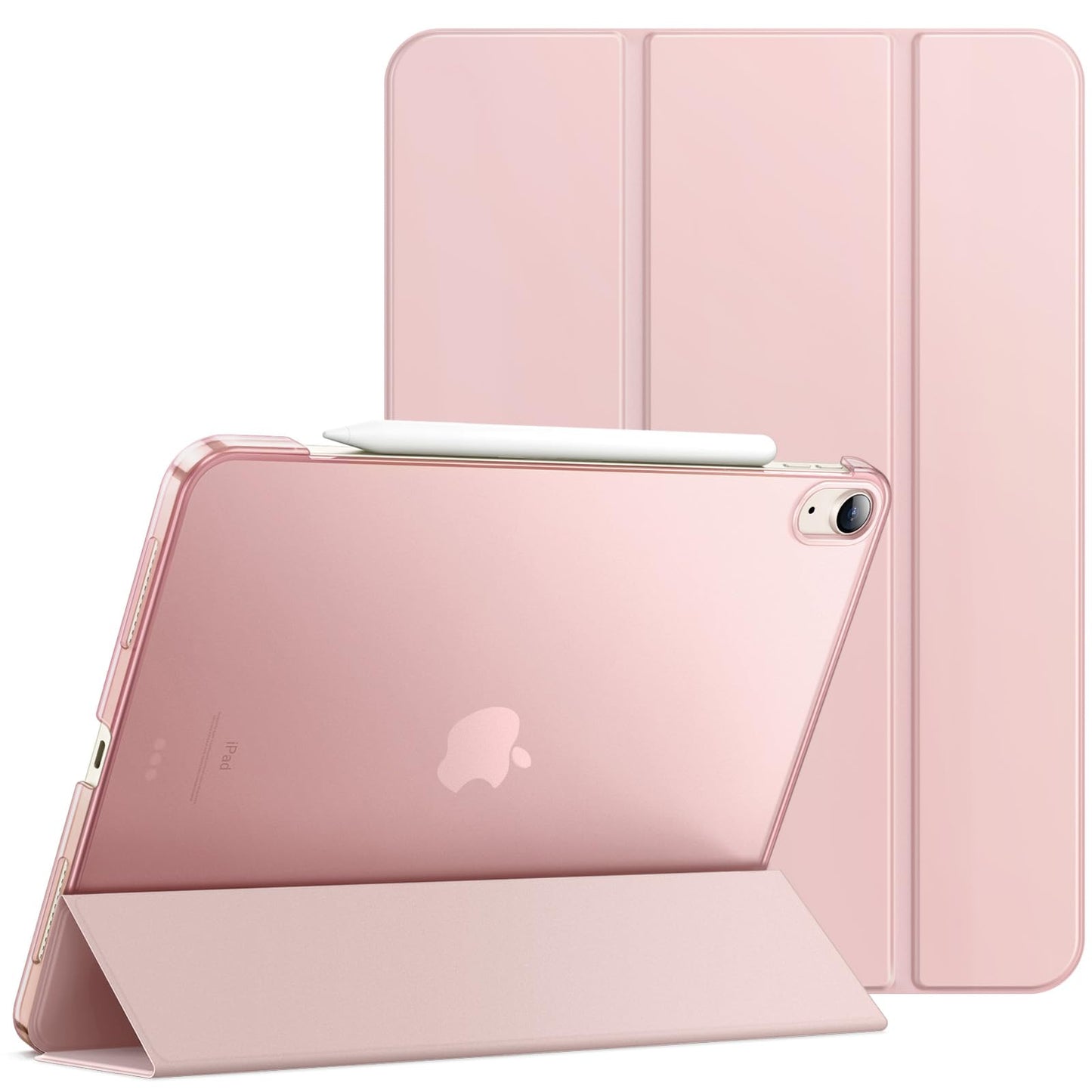 JETech Case for iPad Air 13-Inch M3/M2 (2025/2024), Slim Stand Hard Back Shell Smart Cover with Auto Wake/Sleep (Sandy Pink)