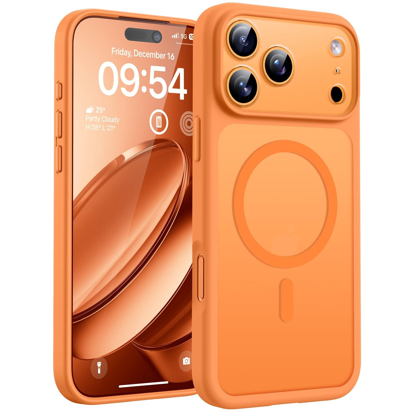 TOCOL Magnetic for iPhone 17 Pro Phone Case 6.3-Inch, Compatible with MagSafe, Full Camera Protection, Built-in Magnetic Ring, Drop Protection