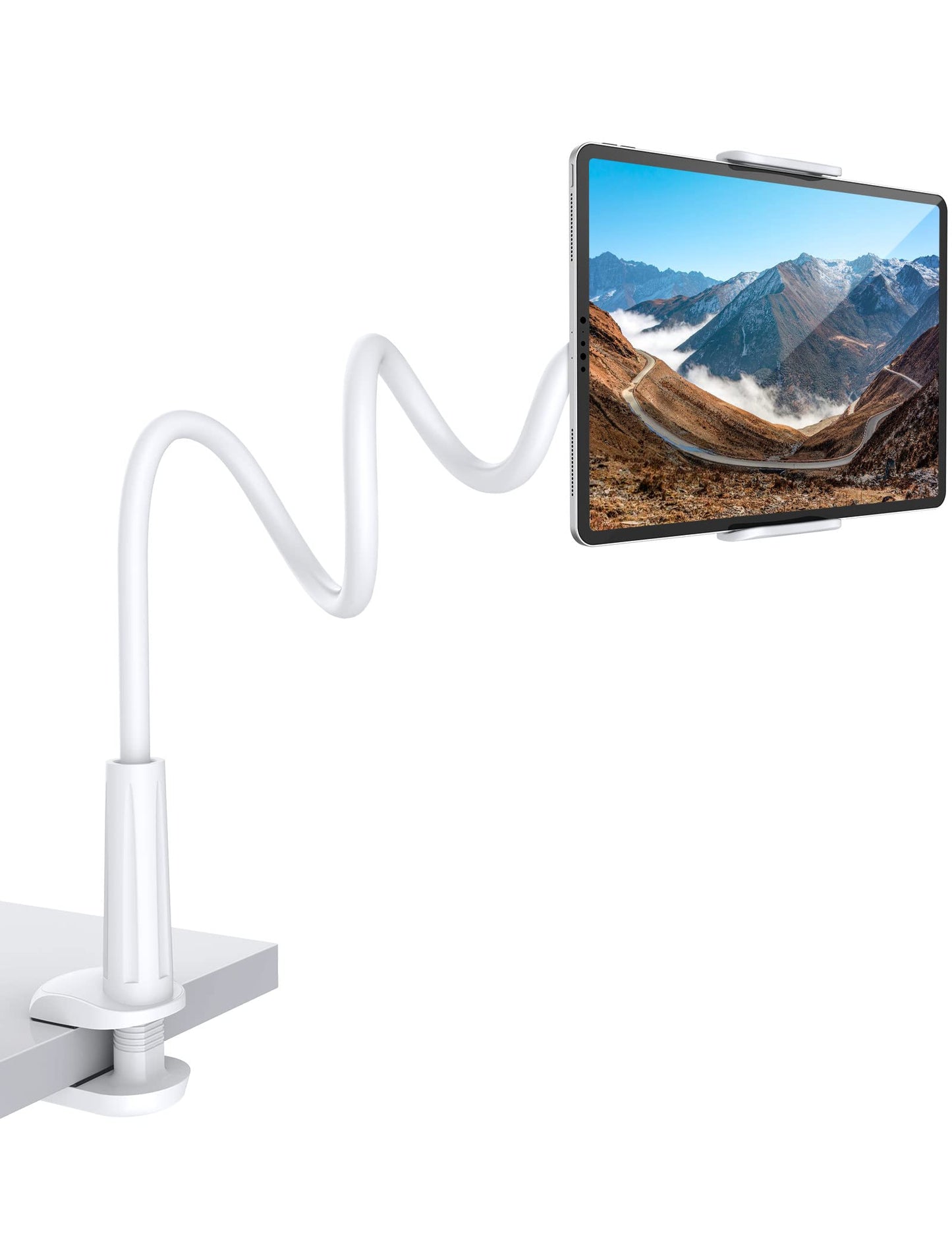 Rupoku Gooseneck Tablet Holder Phone Stand, Flexible Tablet Stand, 360 Adjustable Lazy Arm Holder Clamp Mount Bracket Bed for iPad Air Mini, Samsung