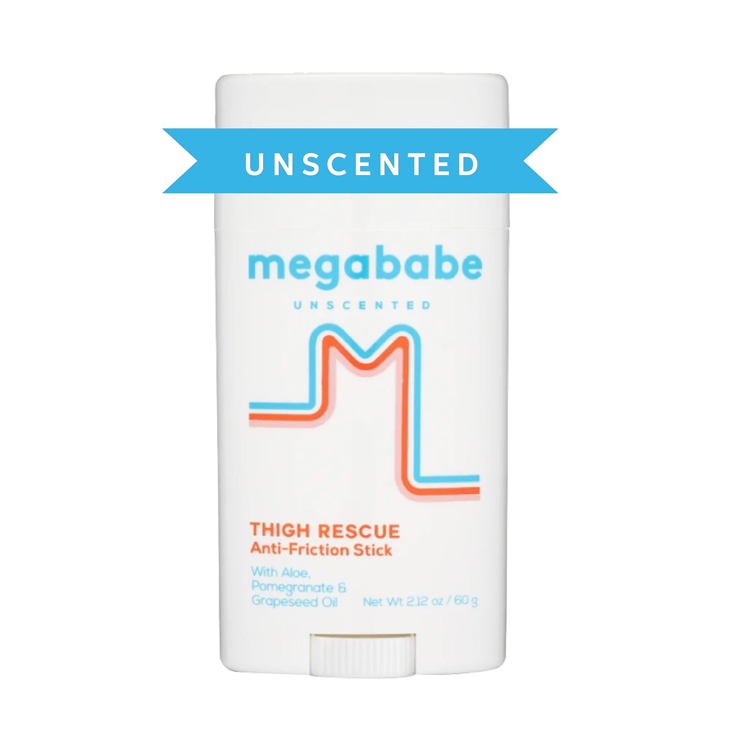 Megababe Unscented Anti-Chafing Sticks for Thigh Rescue | Prevents Friction and Skin Irritation | Thighs, Arms, Bra Lines and More | 50 ml