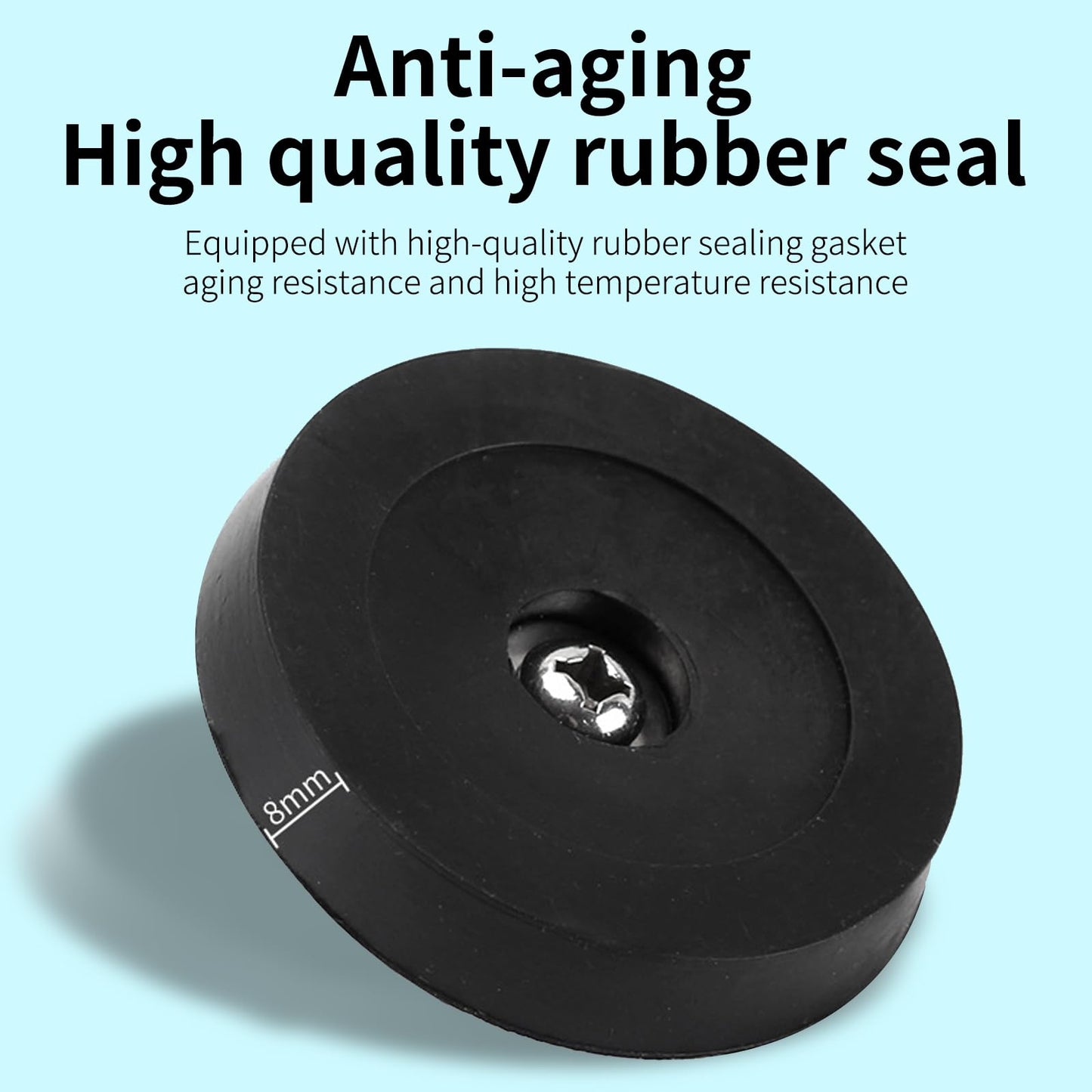 4 Pack Rubber Sink Plug Drain Stopper Fit 35mm, Bathroom Sink Plug with Alloy Handle, Bath Plug Rubber Sink Plug for Kitchen, Bathroom, Bathtub, Sink