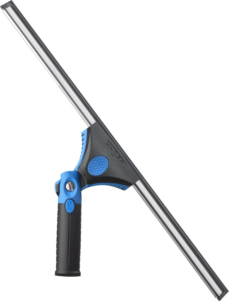 Unger 975510Unger Professional Grip Swivel Squeegee, 18", Blue and Black