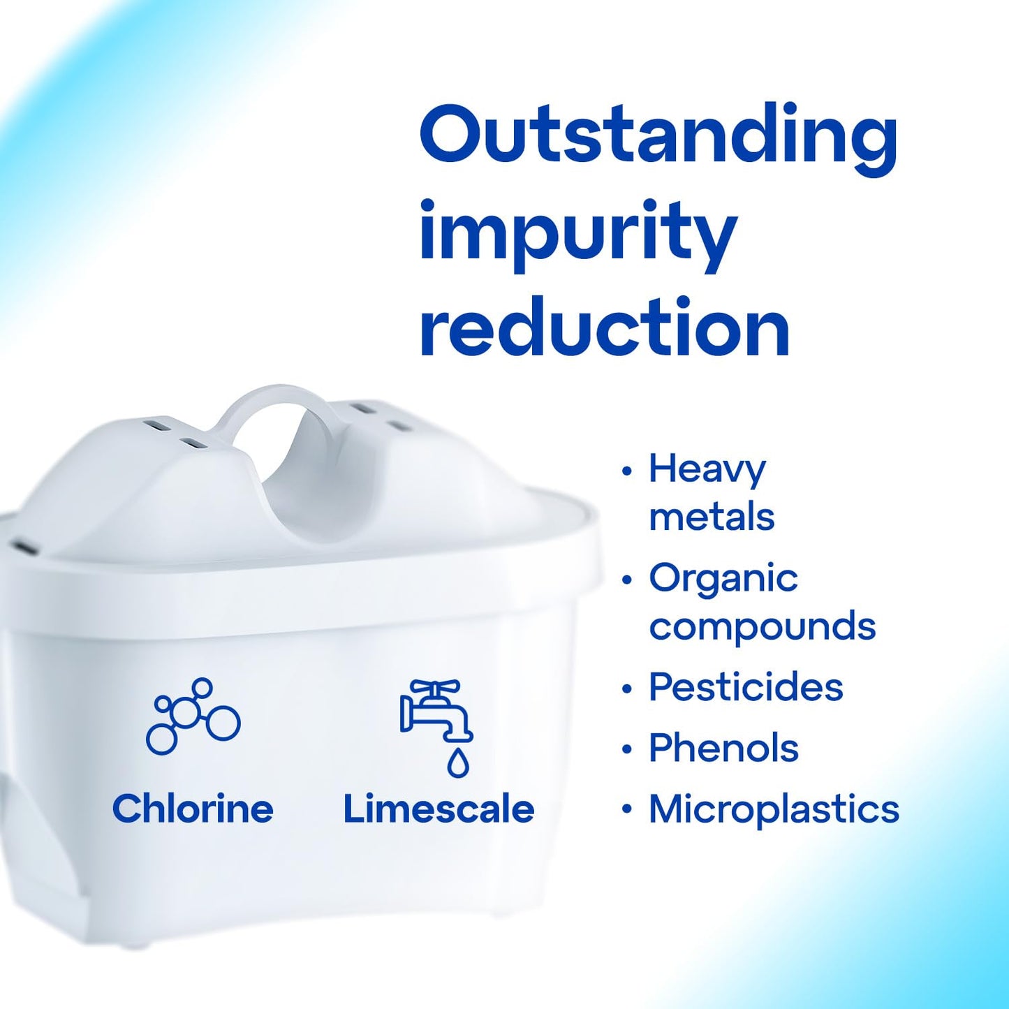 AQUAPHOR Glass White Water Filter Jug - Take to Table Premium Glass Design Jug with Easy-Fill Flip-Open Lid, 2.5L Capacity, 1 X MAXFOR+ Filter