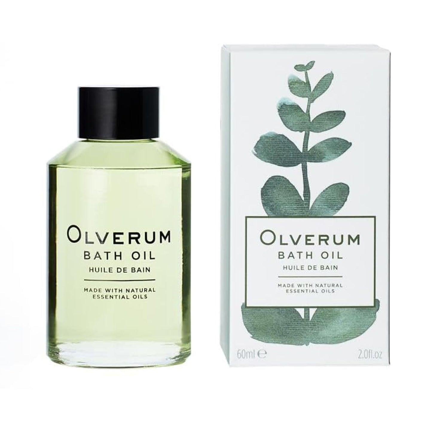 Olverum Bath Oil 60ml - Luxury Muscle Soothing Bath Soak - Relaxing Aromatherapy Oil with Highly Concentrated Blend of 10 Essential Oils - Natural,