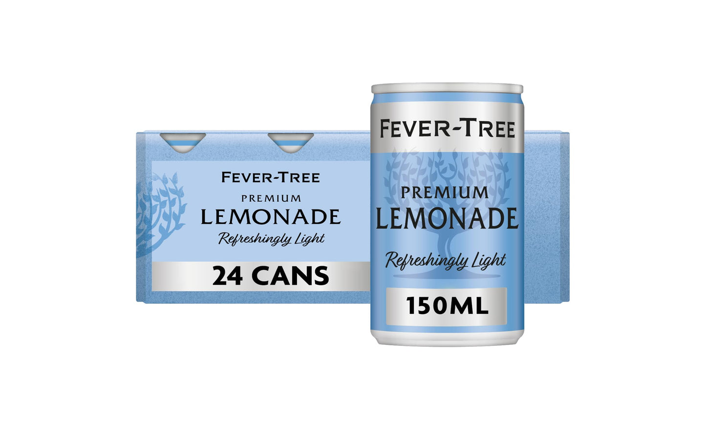 FEVER-TREE Light Premium Lemonade 6x150ml (Pack of 4, Total 24 Cans)