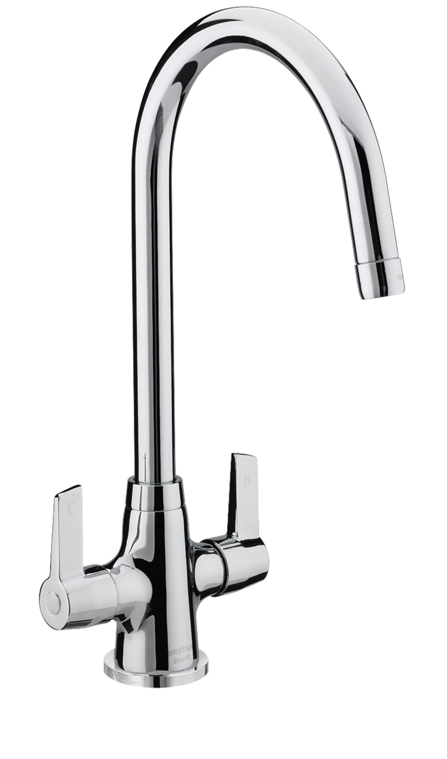 Bristan Echo Sink Mixer with Easyfit Installation, Deck Mounted Kitchen Taps Mixers, Chrome Finish