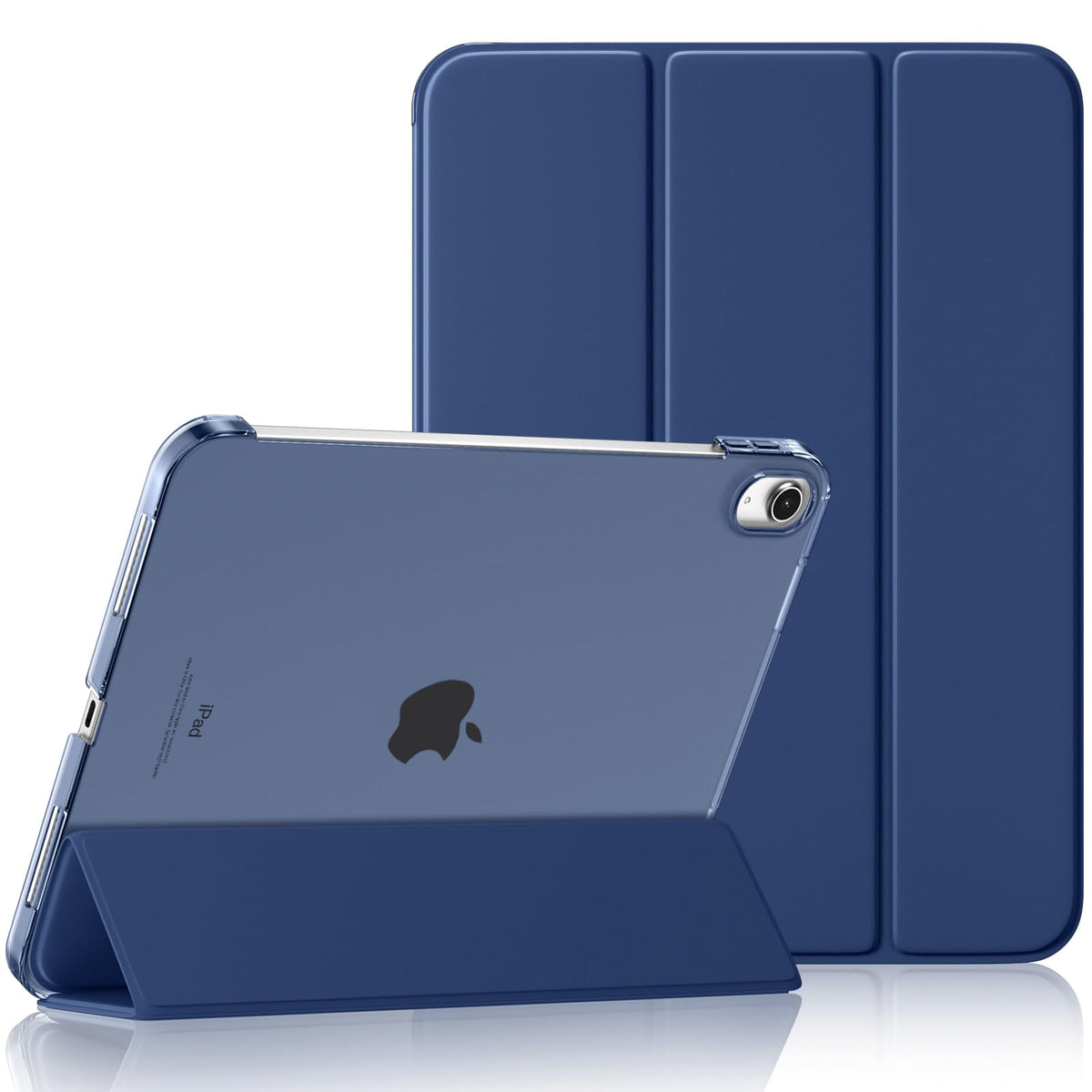 Maledan Case for iPad A16 11th/10th Generation (2025 11 Inch/2022 10.9 Inch), Slim Lightweight Translucent PC Back Stand Shockproof Protective Cover