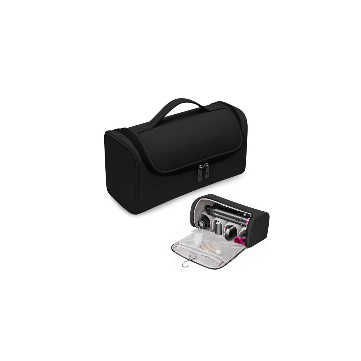 Linpr Travel Storage Bag for Dyson Hair Dryer, Travel Case with Hook, Curler and Accessories Organizer, Large-Capacity Case Holder, Portable Carrying