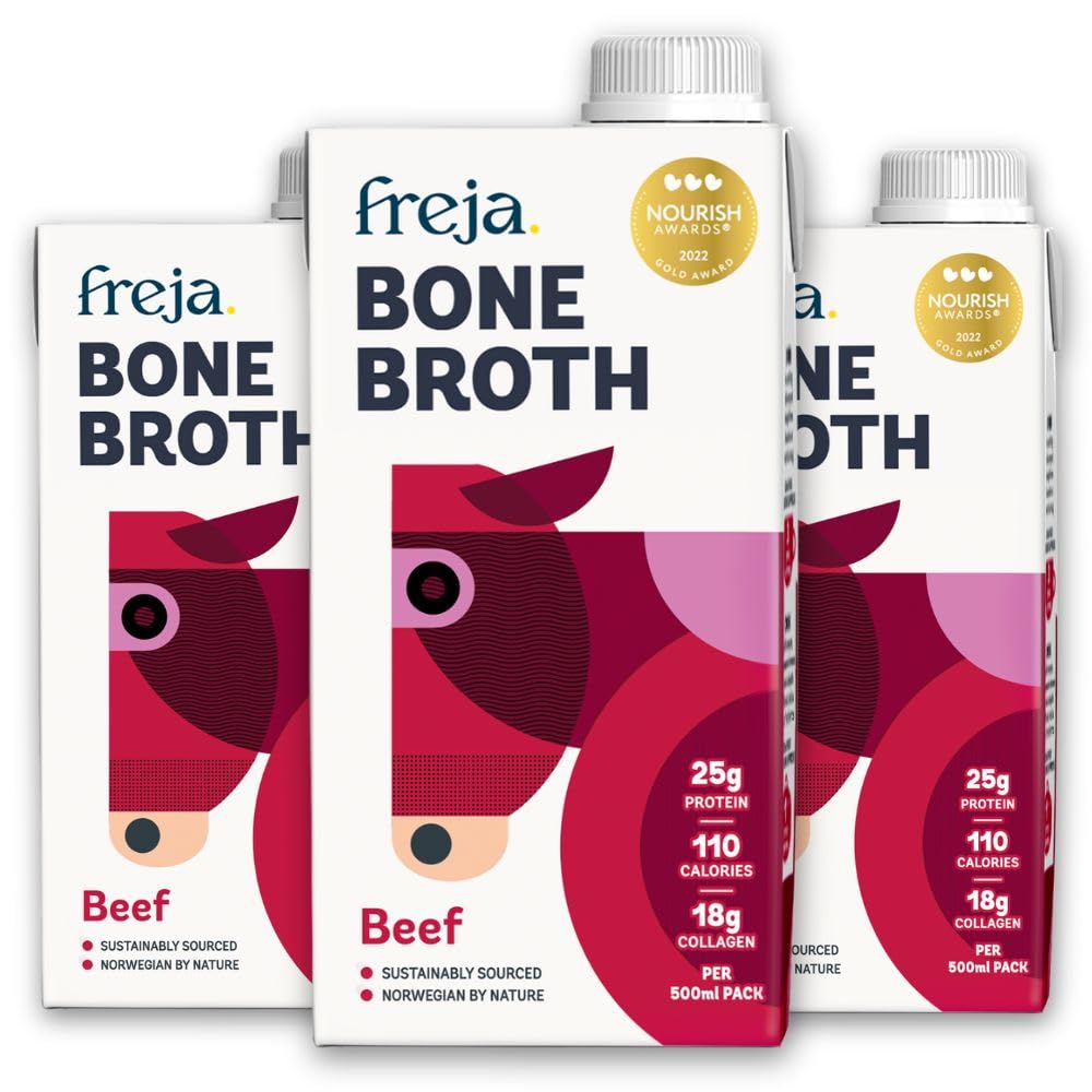 Beef Bone Broth | Grass-Fed | Collagen, Protein & Amino Acids | Low Carb, Keto & Gluten Free | Clear Liquid Broth, not Beef Stock Cubes, Powder or