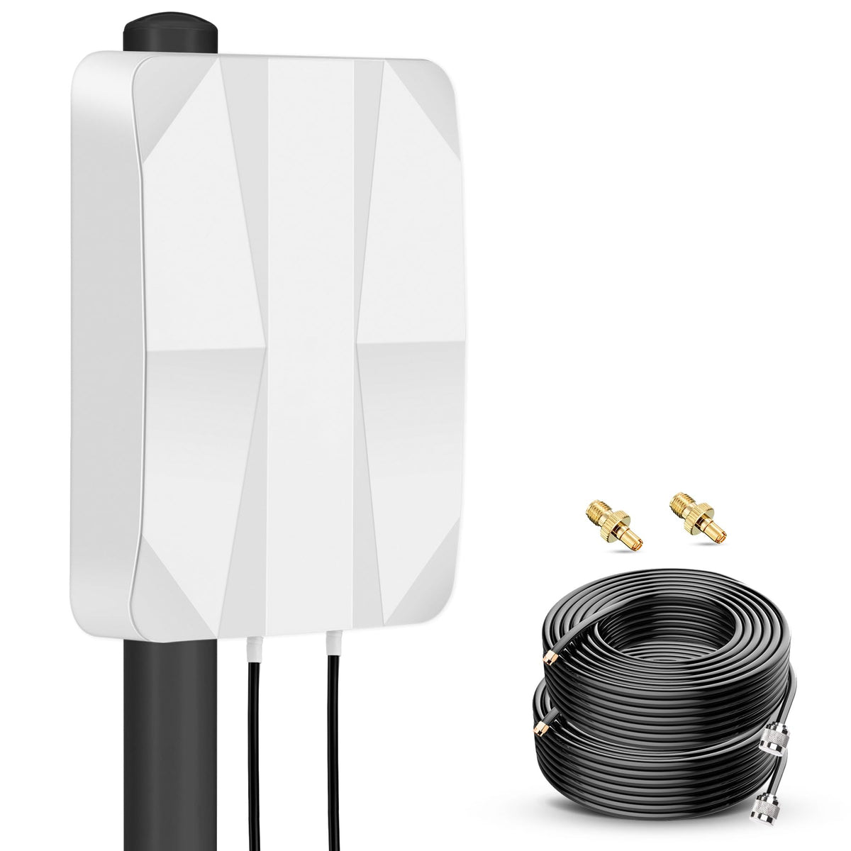 Nelawya 4G LTE 5G Panel Antenna Outdoor Mimo Directional Antenna 700-2700 | 3300-3800 MHz Up to 12dBi Anenna with 10 meter cable TS9 SMA connector