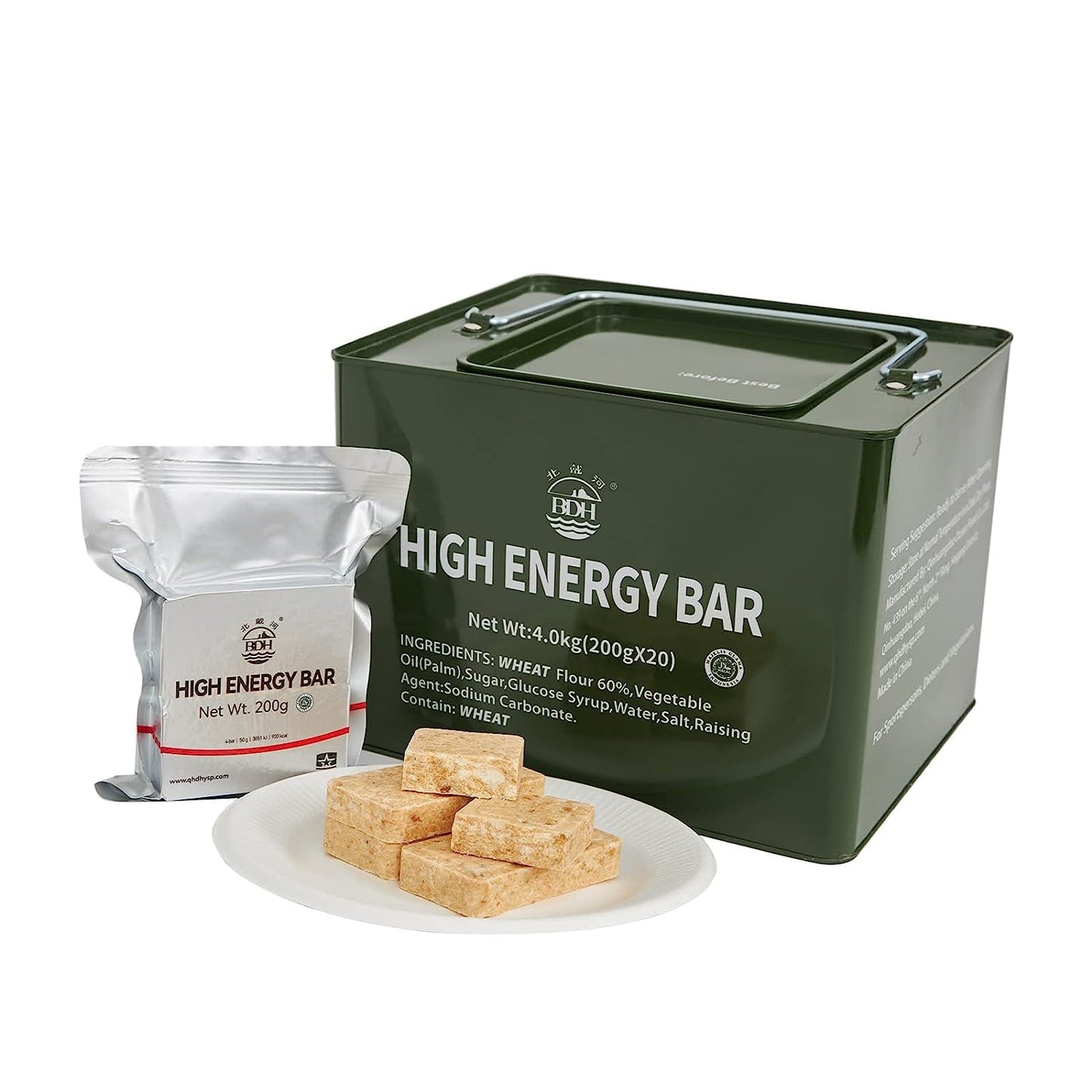 Emergency Food Rations Meal Ready To Eat, Long Self Life 18400 Calorie Survival Tabs Perfect for Camping, Hiking, Army Outdoor Disaster, 20 Pack with