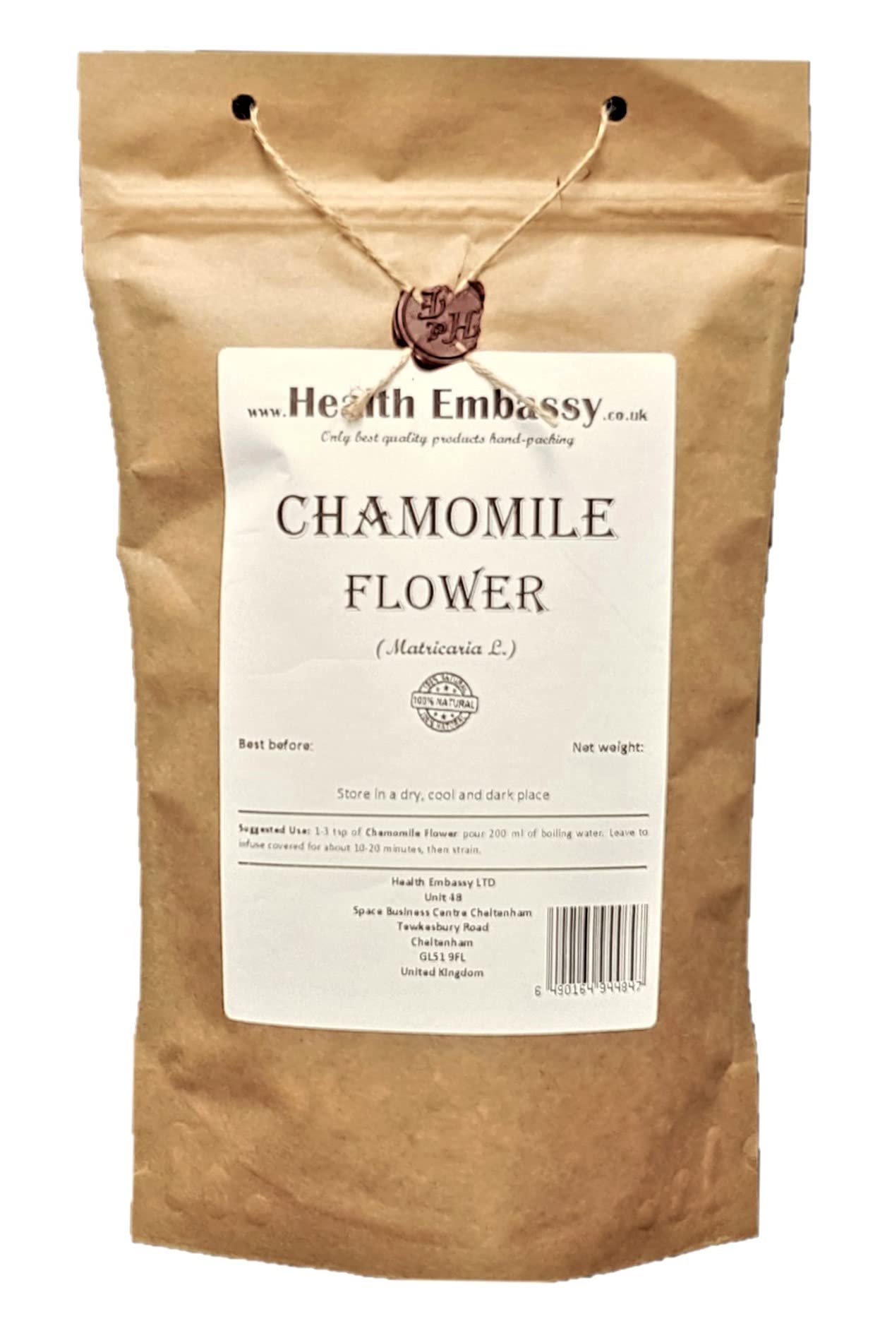 Health Embassy Chamomile Flower (Matricaria L) Camomile Loose Herbal Tea (100g)