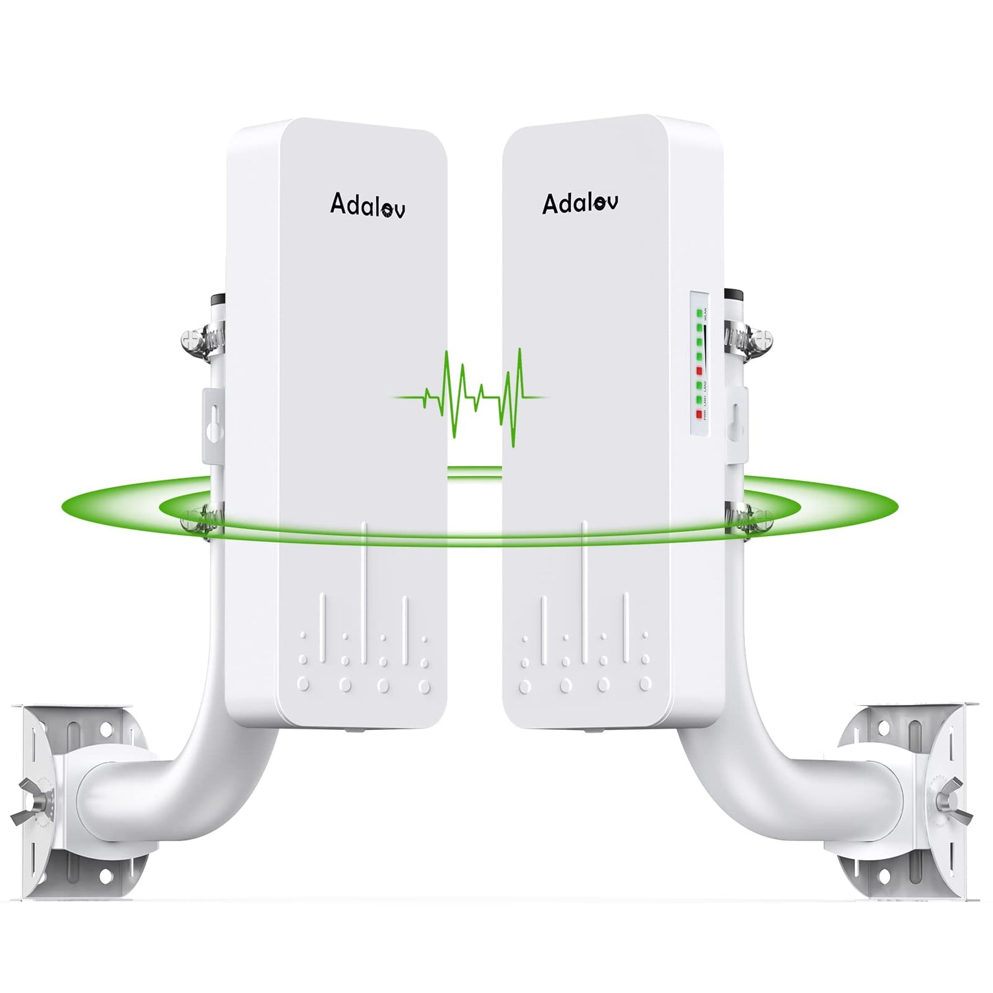 AdaLov CPE660 Wireless Bridge Outdoor with Bracket Mounts, 5.8G Point to Point WiFi Bridge PtP/PtMP with 14 dBi High-Gain Antenna, IP65 Waterproof,