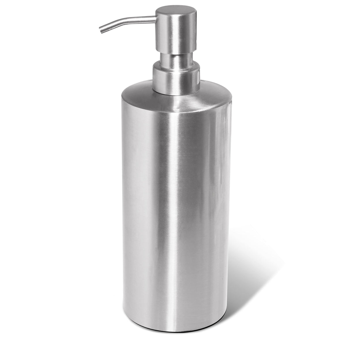 GLUBEE Stainless Steel Soap Dispenser - Large Liquid Soap Dispenser with Stainless Steel Pump, Brushed Nickel Washing up Liquid Dispenser for Bathroom