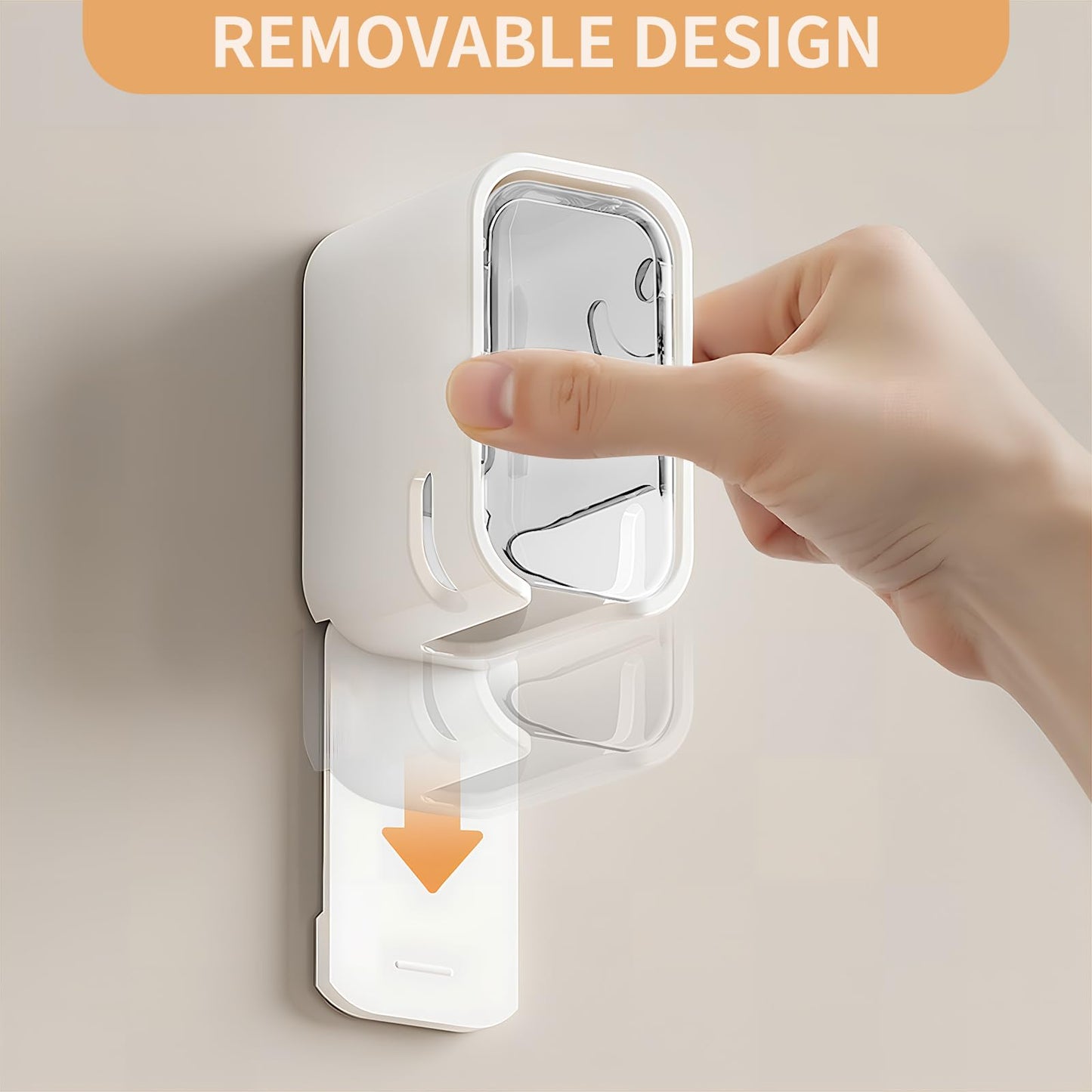 Wall Mounted Toothbrush Holders for Bathroom,Strong Self Adhesive