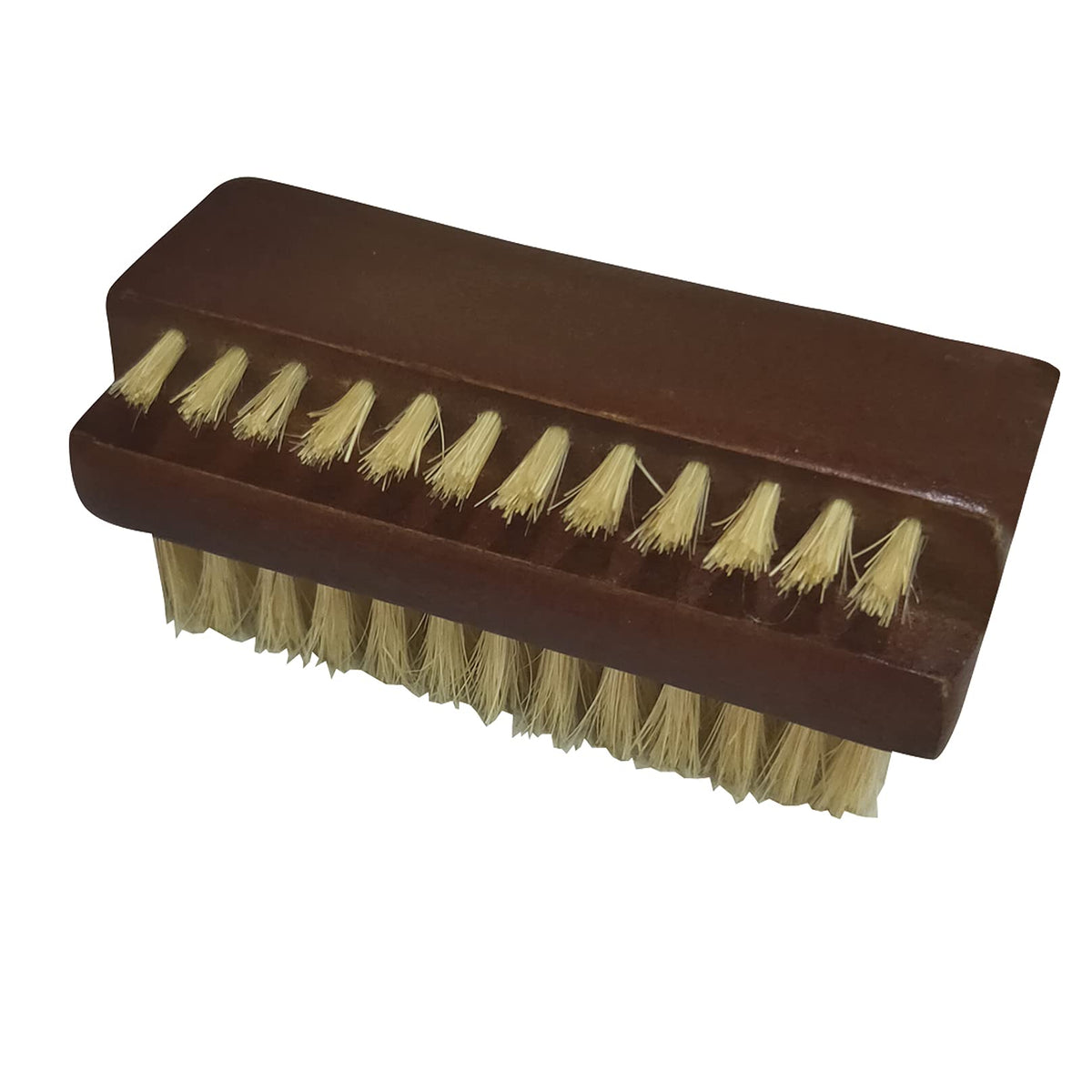 Coralpearl Wooden Nail Brush Cleaner Rosewood Two Sided in Natural 100% Boar Bristle for Cleaning Hand Finger Foot Toe, Fingernail Toenail Scrub Brush