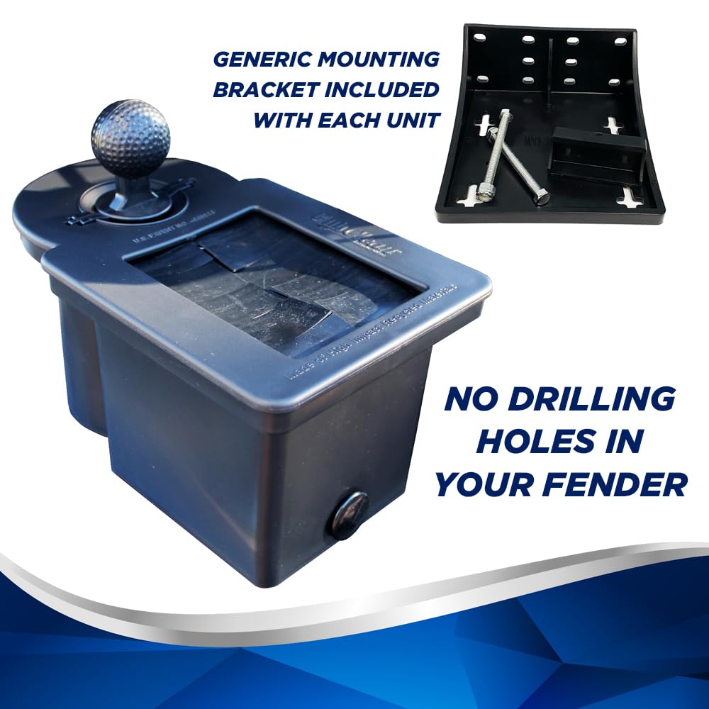 Club Clean - Ball And Club Cleaner With Universal Bracket For Golf Car,Black
