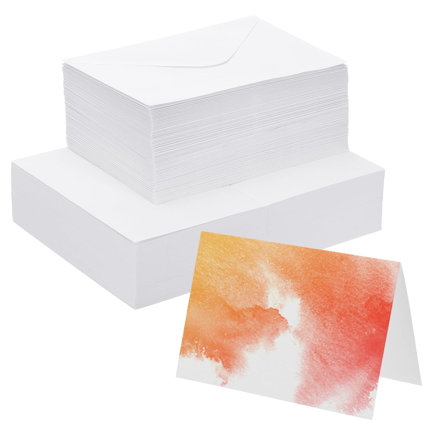 PATIKIL 30 Sets Pure Cotton Watercolor Cards 140lb/300 GSM Postcards with Envelopes for Art Painting Creative Thank Notes, 4x6 Inch Foldable Size