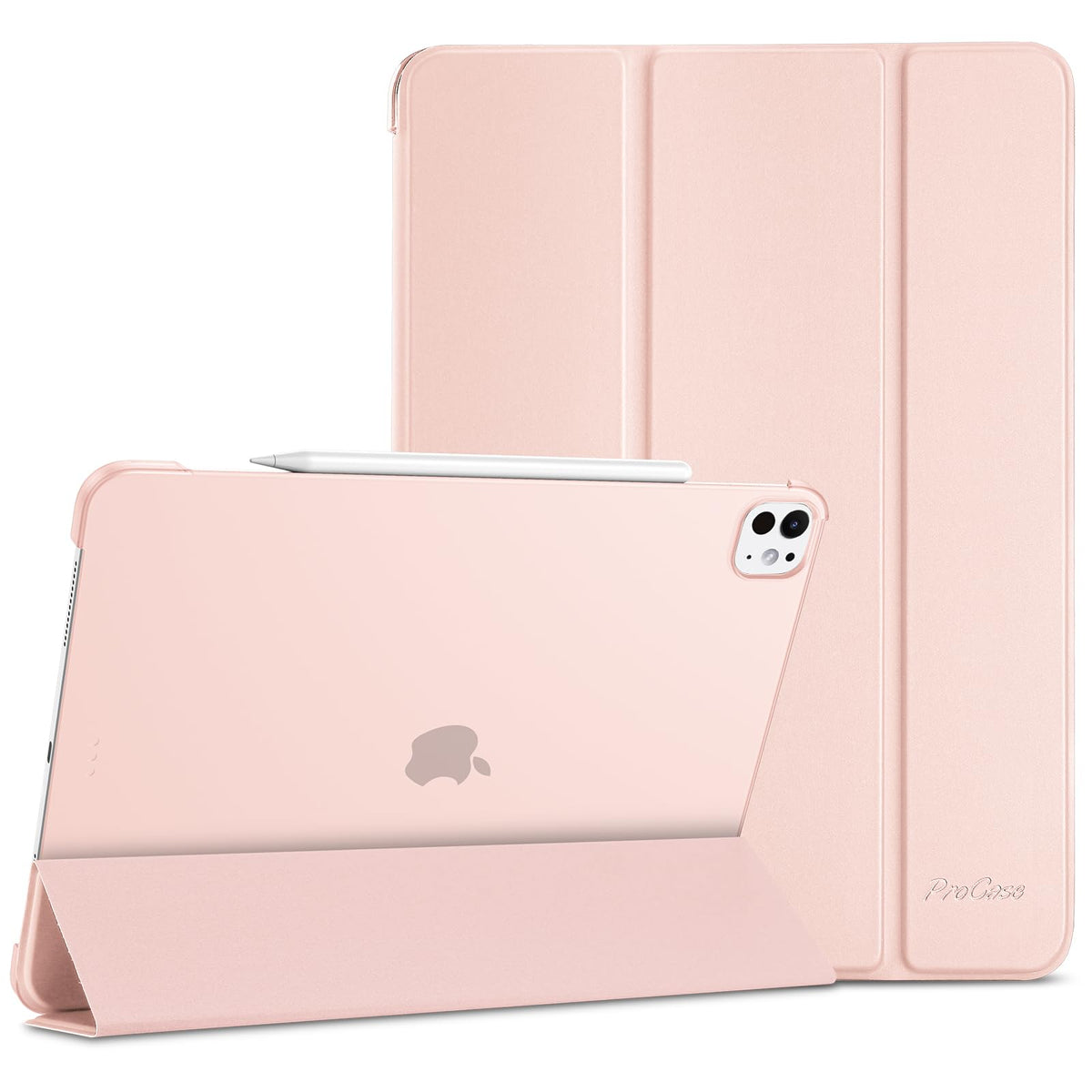 ProCase for iPad Pro 13 Inch Case M5 2025/ M4 2024, Smart Cover iPad Pro M5 M4 Case 13 Inch, Slim Stand Translucent Hard Shell Back, Supports Touch