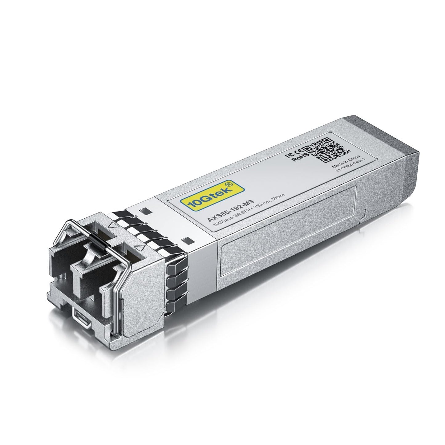 10Gtek Industrial Grade 10GBase-SR SFP+ Transceiver, 10G 850nm MMF, up to 300 Meters, Compatible for Cisco SFP-10G-SR, Meraki MA-SFP-10GB-SR, Ubiquiti